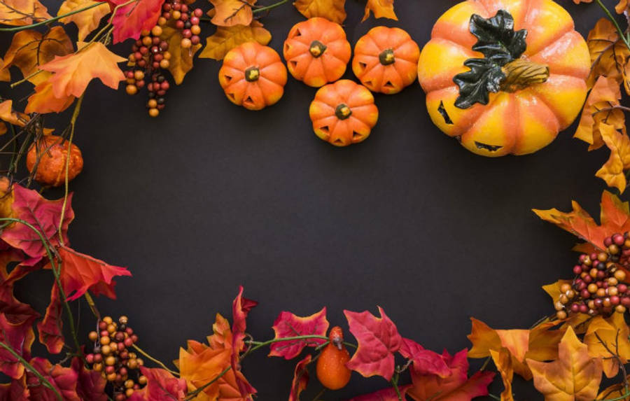 Calabazas y Hojas de Otoño para Halloween Fondos de pantalla
