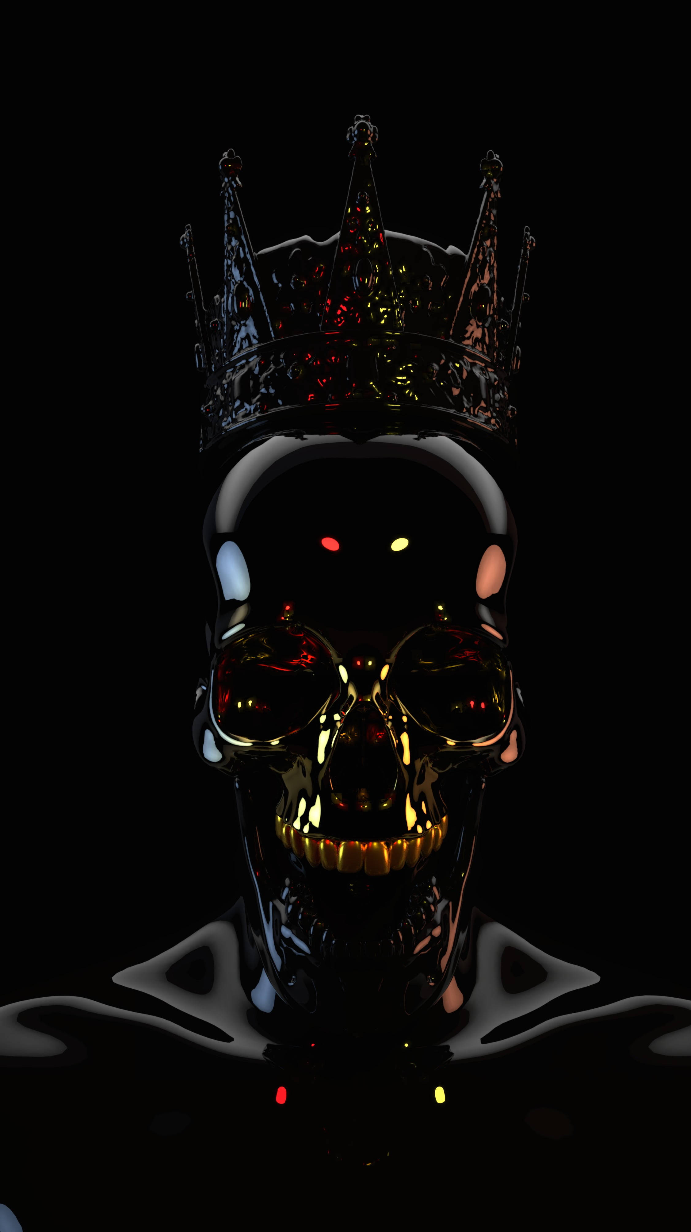 Calavera Brillante Samsung Negro Fondos de pantalla