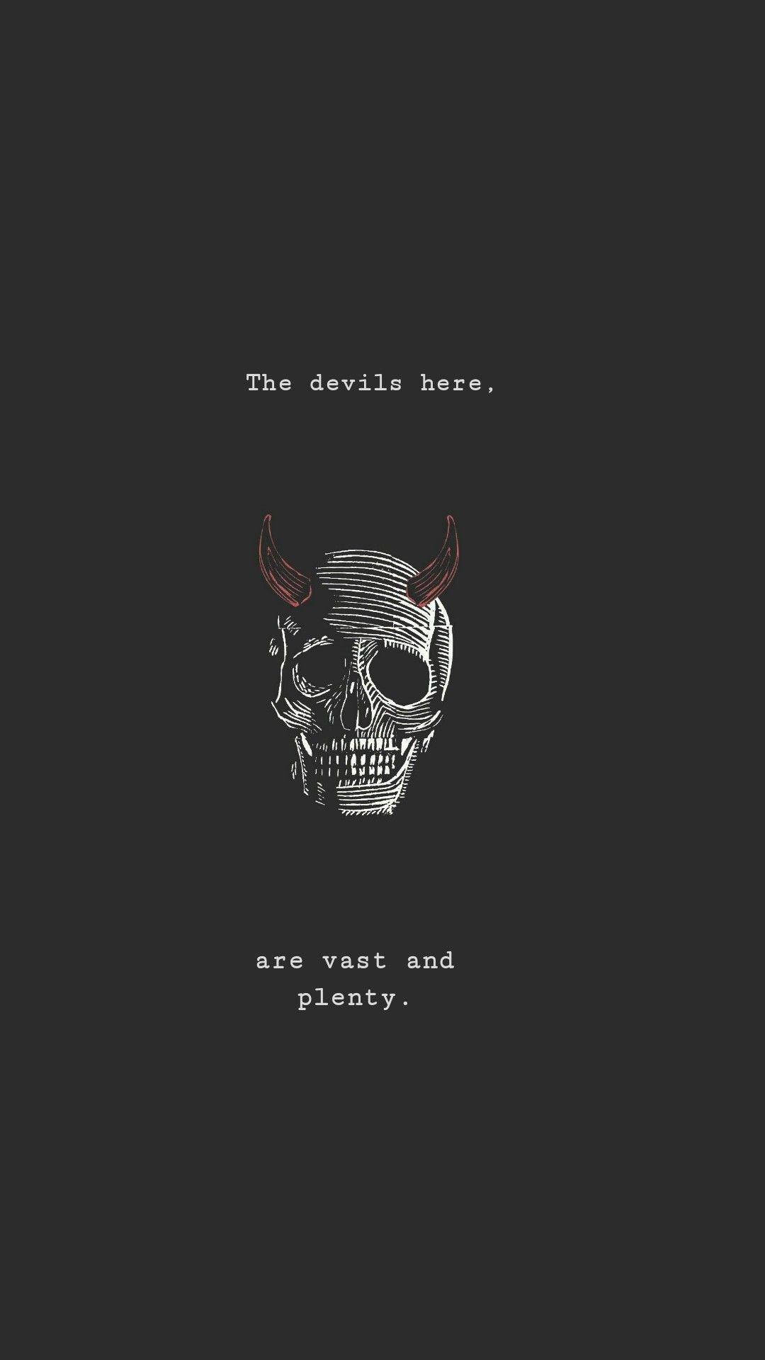 Calavera Emo con Cuernos de Diablo Fondos de pantalla