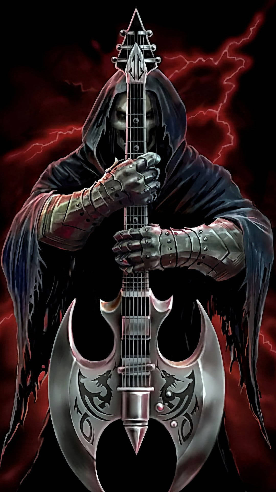 Calavera Gangster con Guitarra Fondos de pantalla