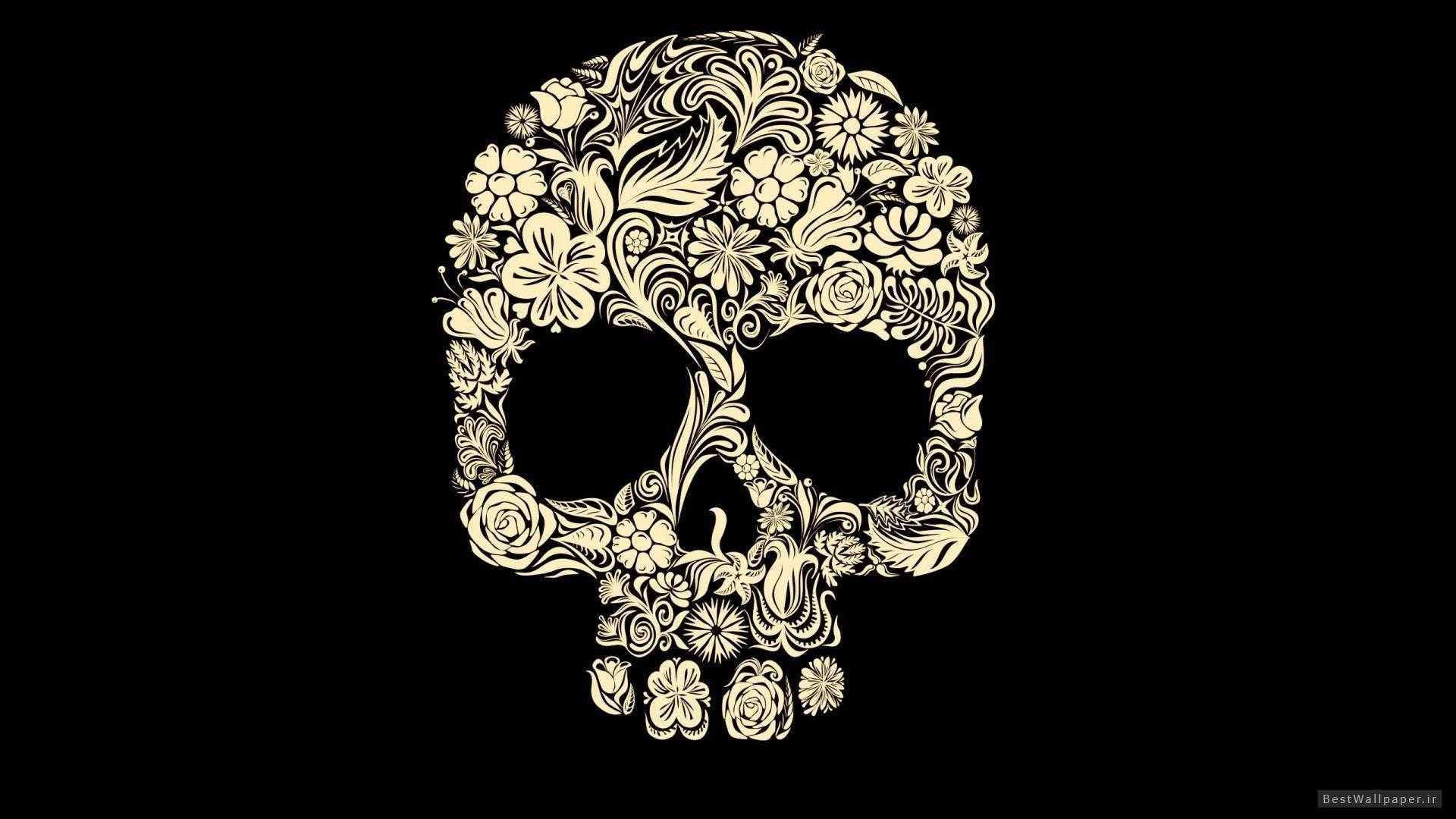 Calavera Mandala Negra Linda Fondos de pantalla