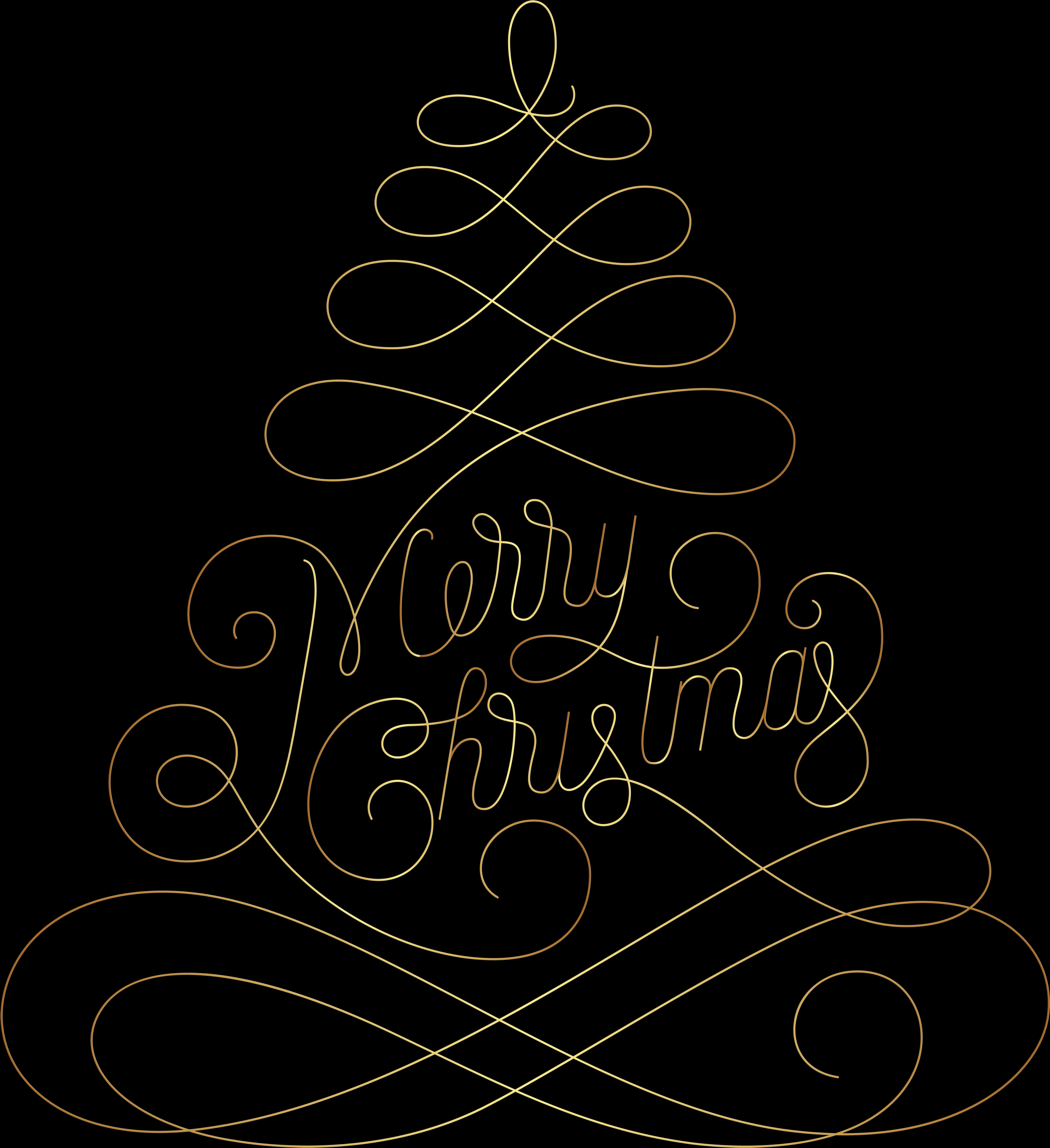 Caligrafía Elegante de Árbol de Navidad Fondos de pantalla
