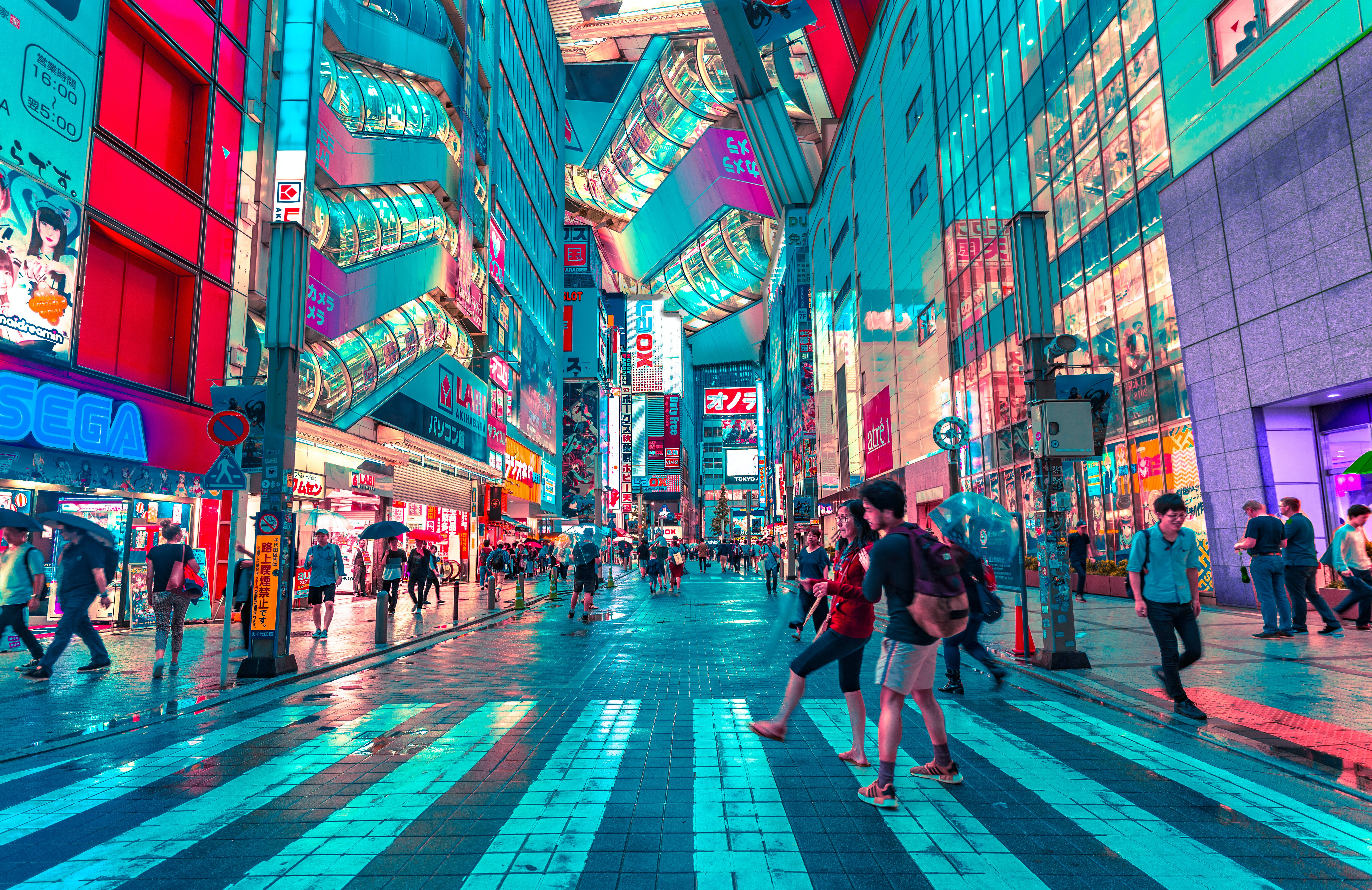 Calle concurrida de Tokio en HD japonesa Fondos de pantalla