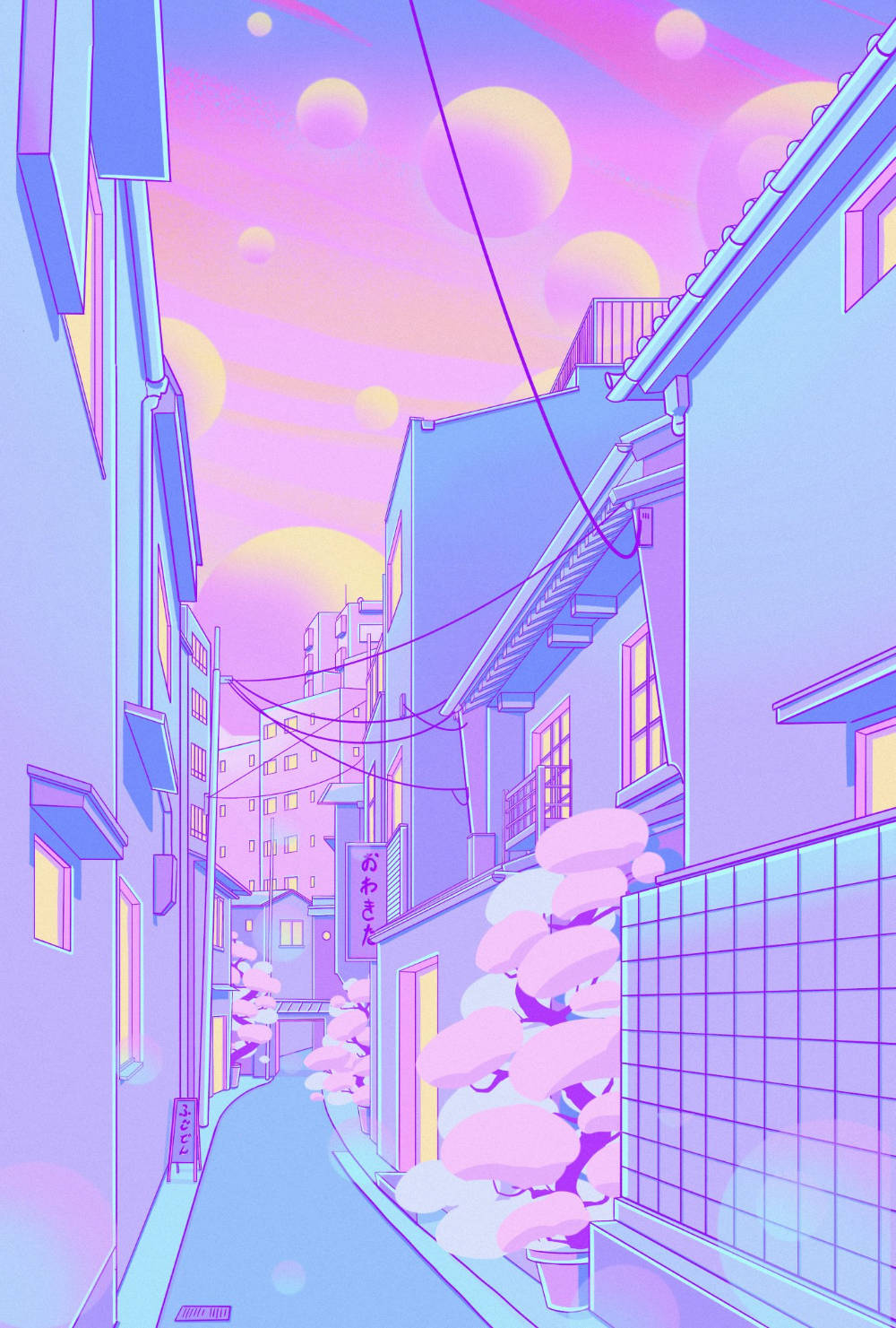 Calle pastel morada y linda Fondos de pantalla