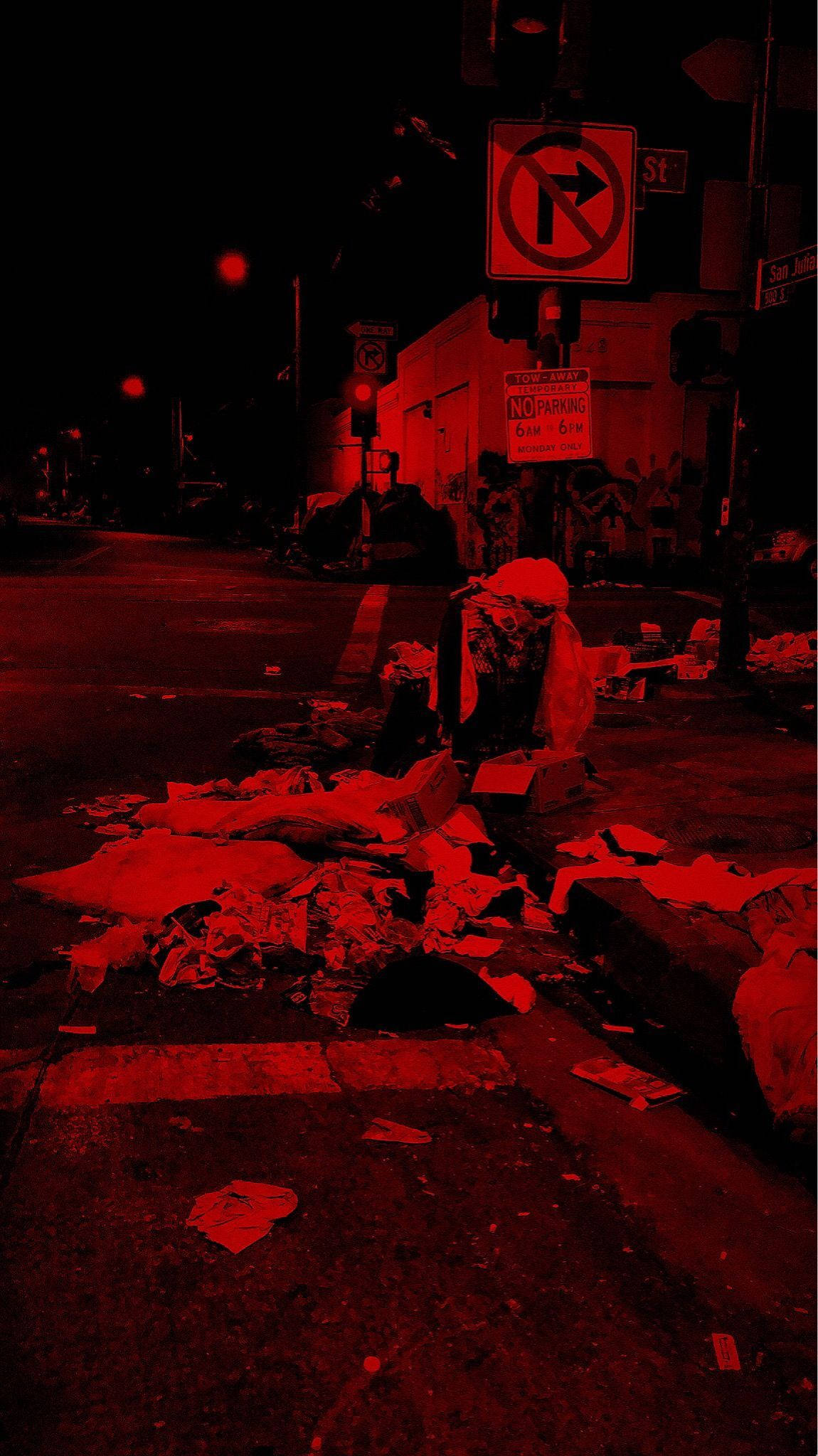Calle rojo oscuro Fondos de pantalla