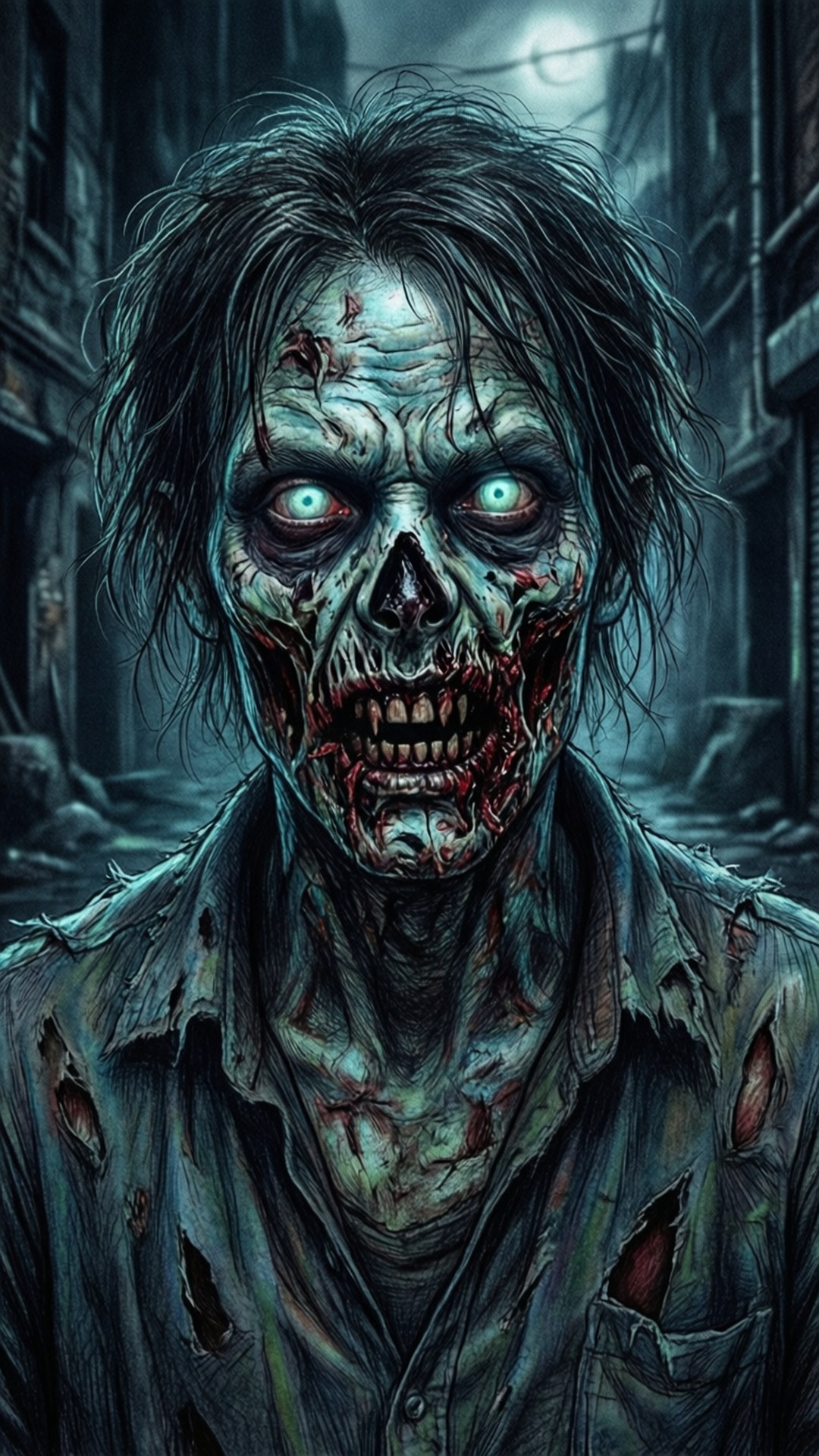 Callejón Zombi Dibujo Genial Fondos de pantalla