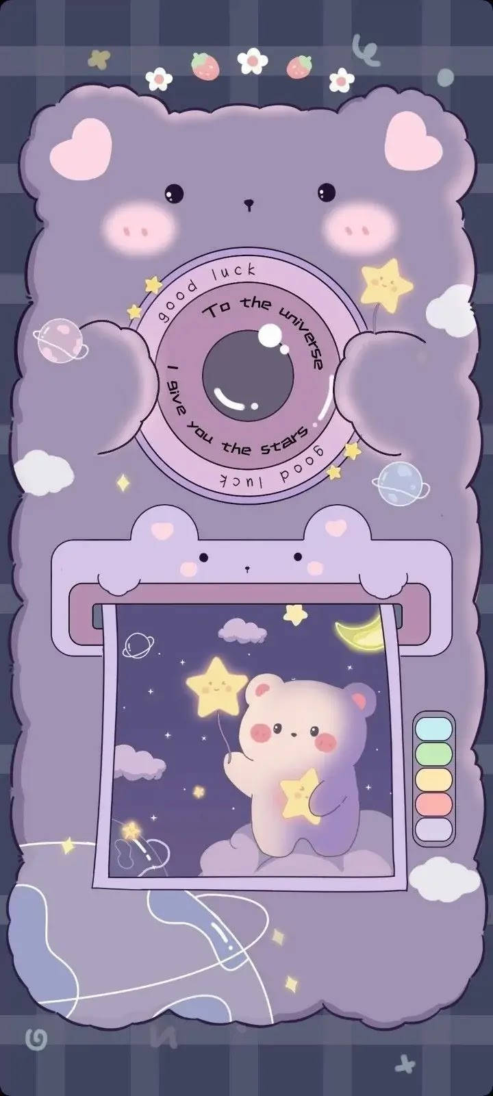 Cámara Púrpura Pastel Oso Lindo Fondos de pantalla