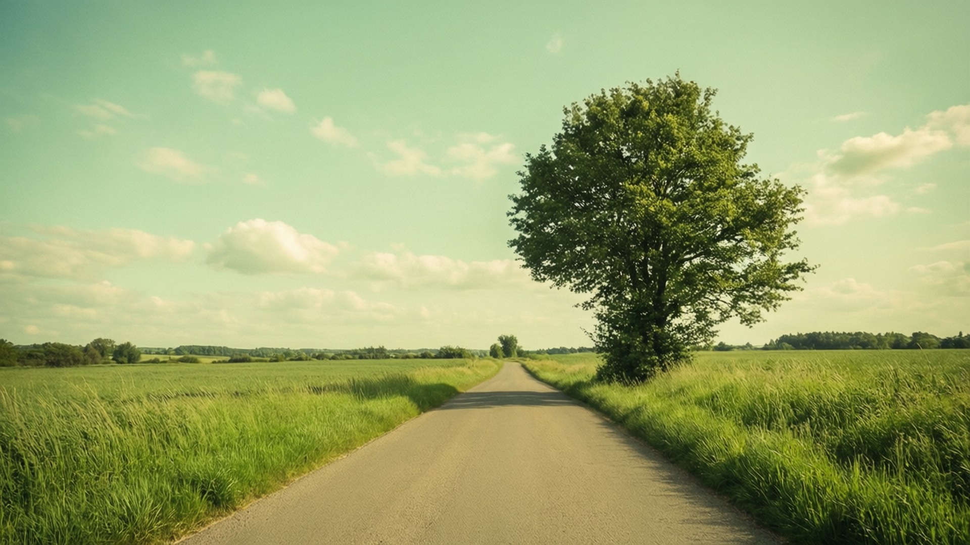 Camino Rural Cielo Verde Fondos de pantalla