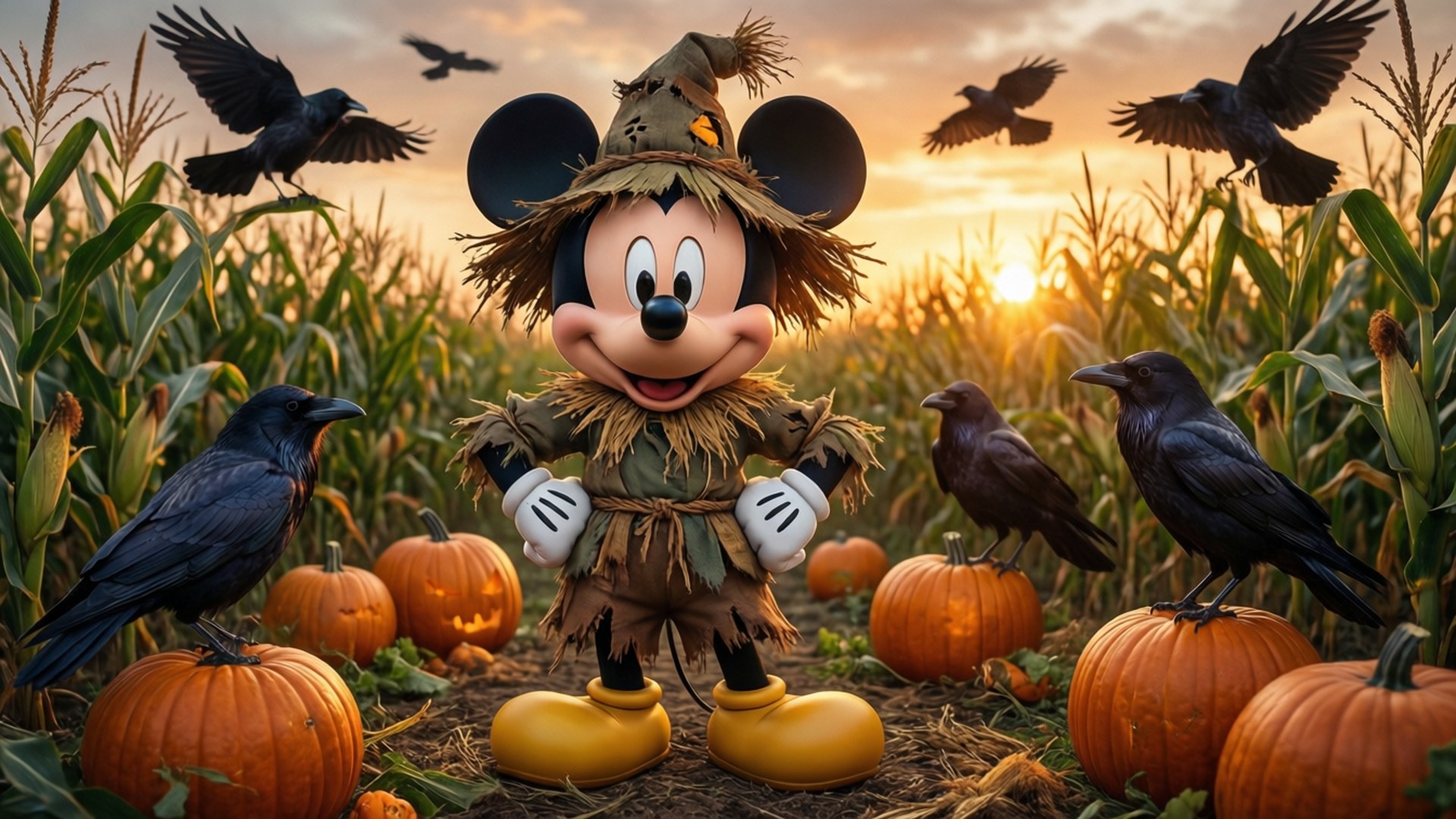 Campo de Mickey Espantapájaros Fondos de pantalla