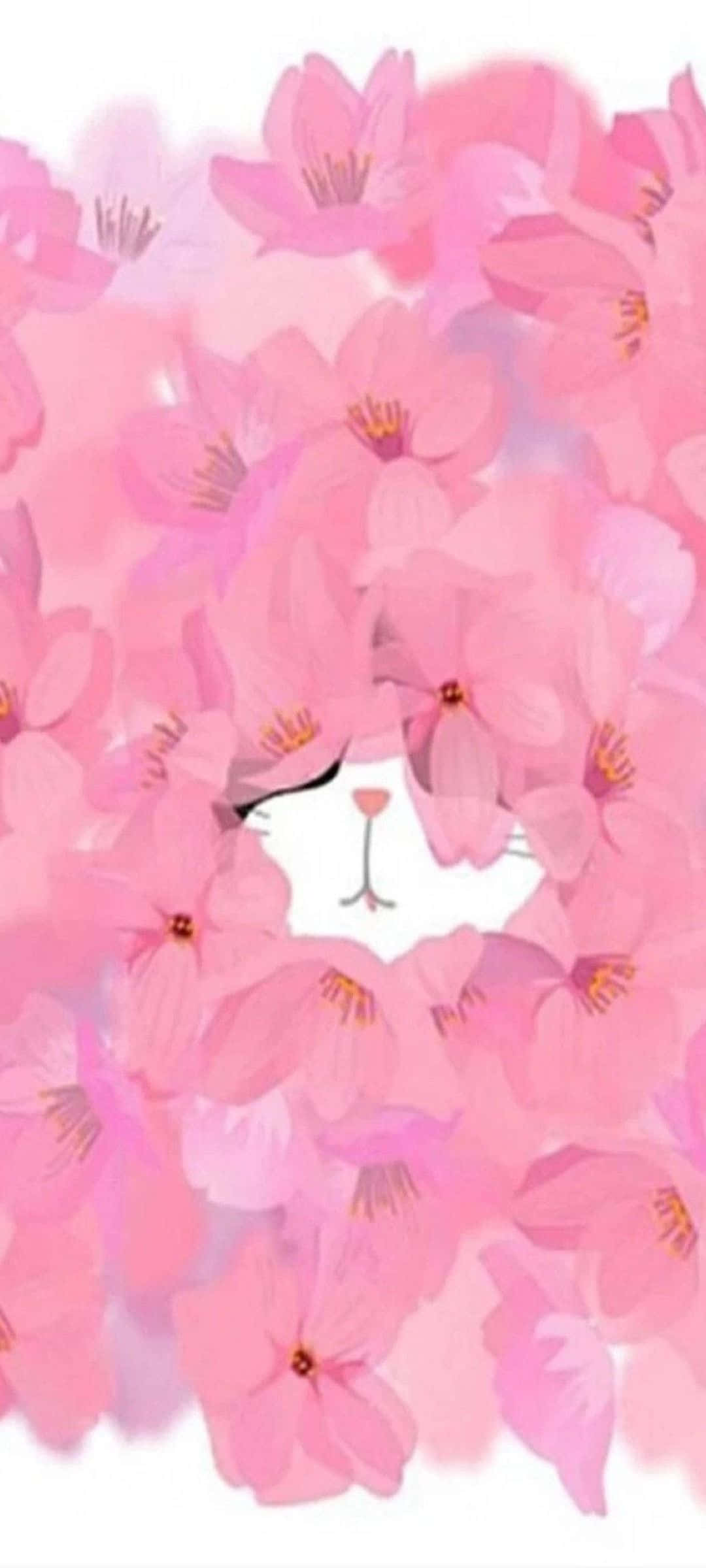 Camuflaje de Gato con Flores de Cerezo Fondos de pantalla