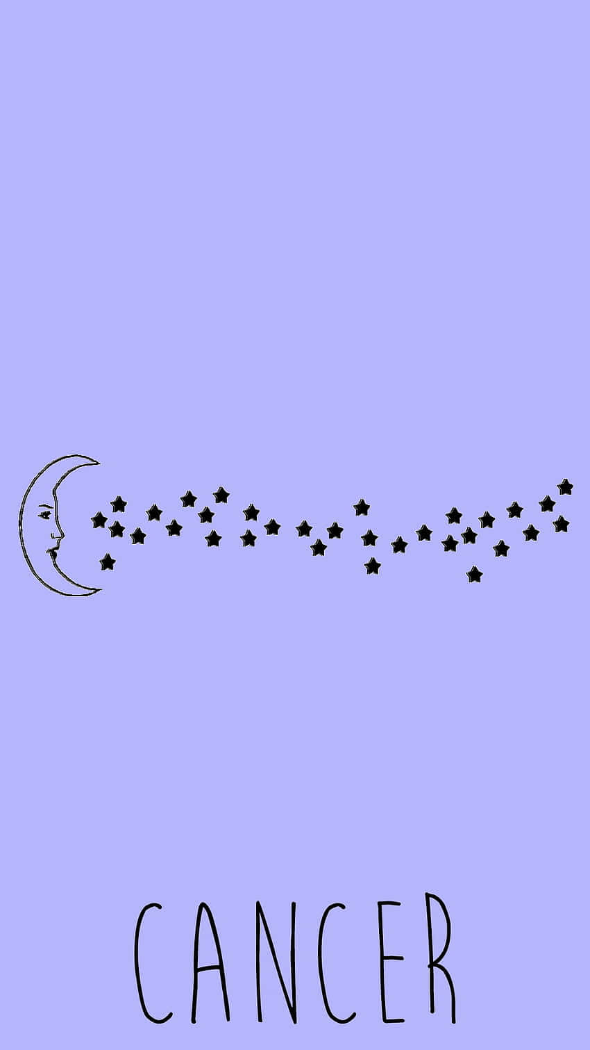 Cáncer signo zodiacal lindo en púrpura pastel Fondos de pantalla