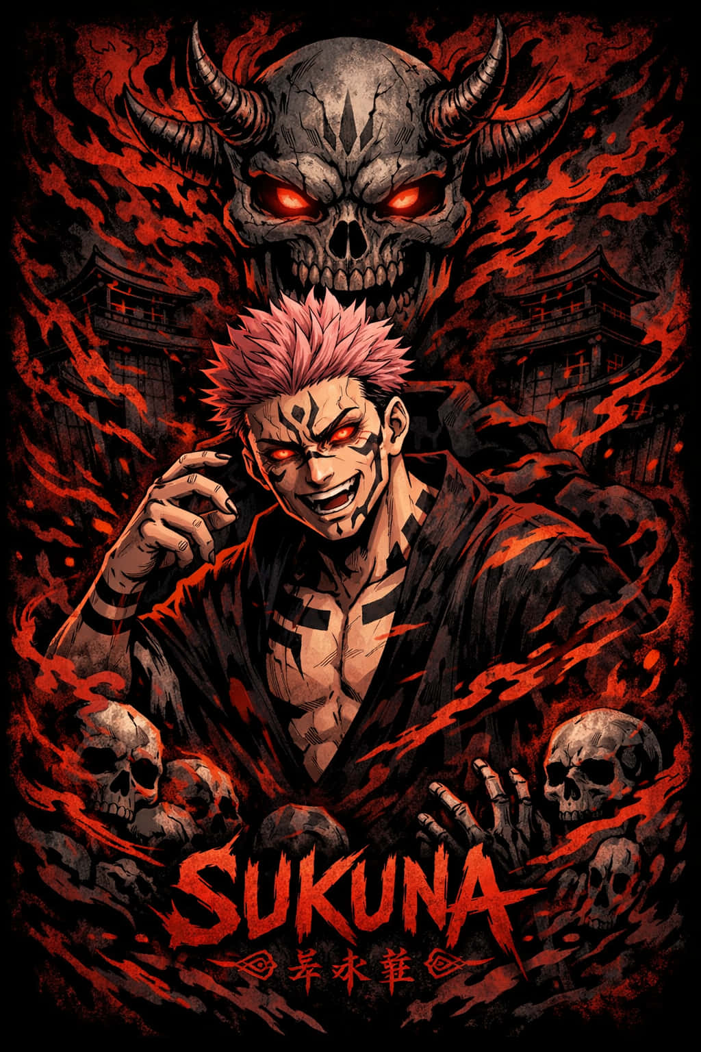Caos infernal de Sukuna Fondos de pantalla