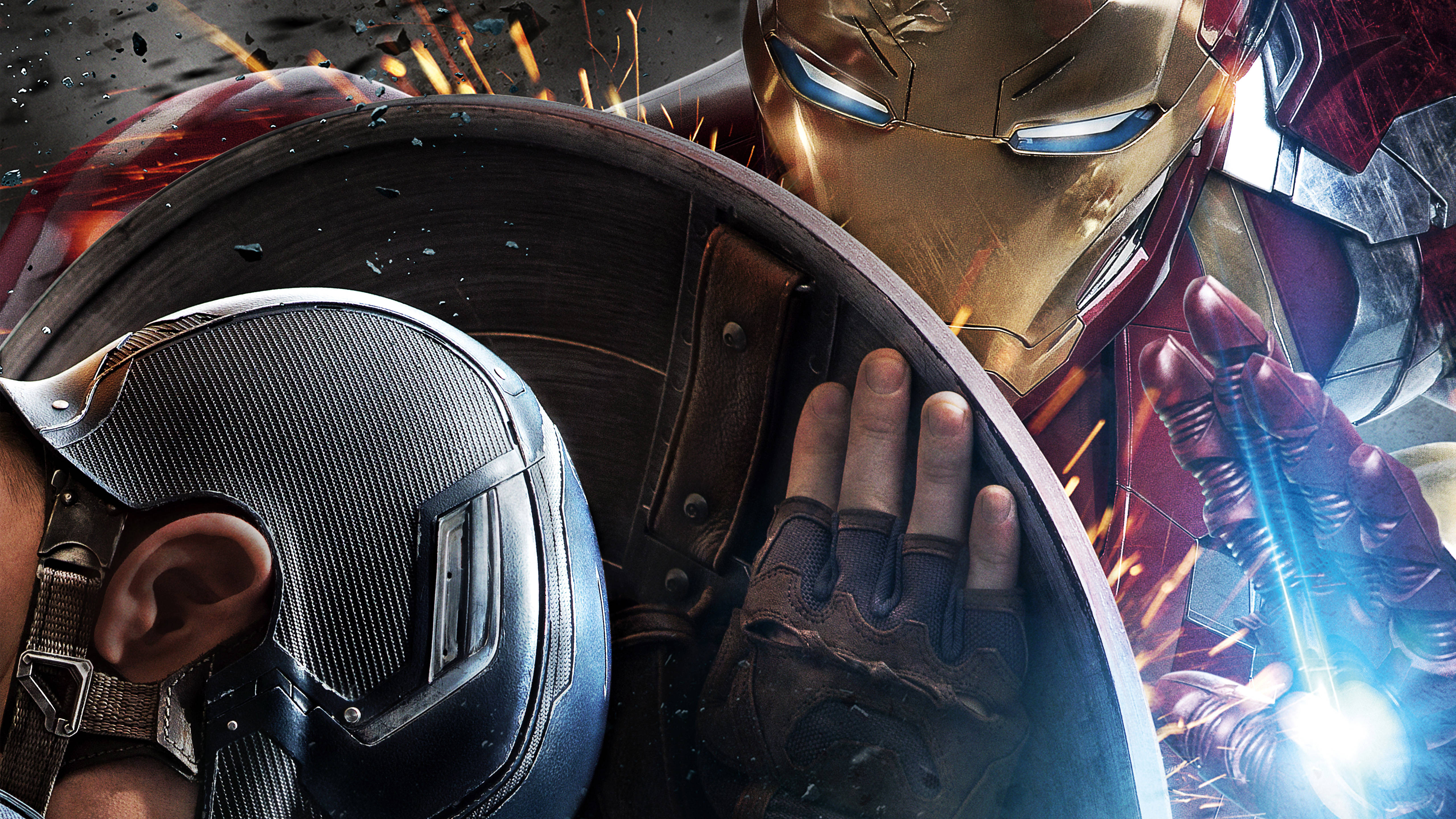 Capitán América: Civil War con Iron Man Fondos de pantalla