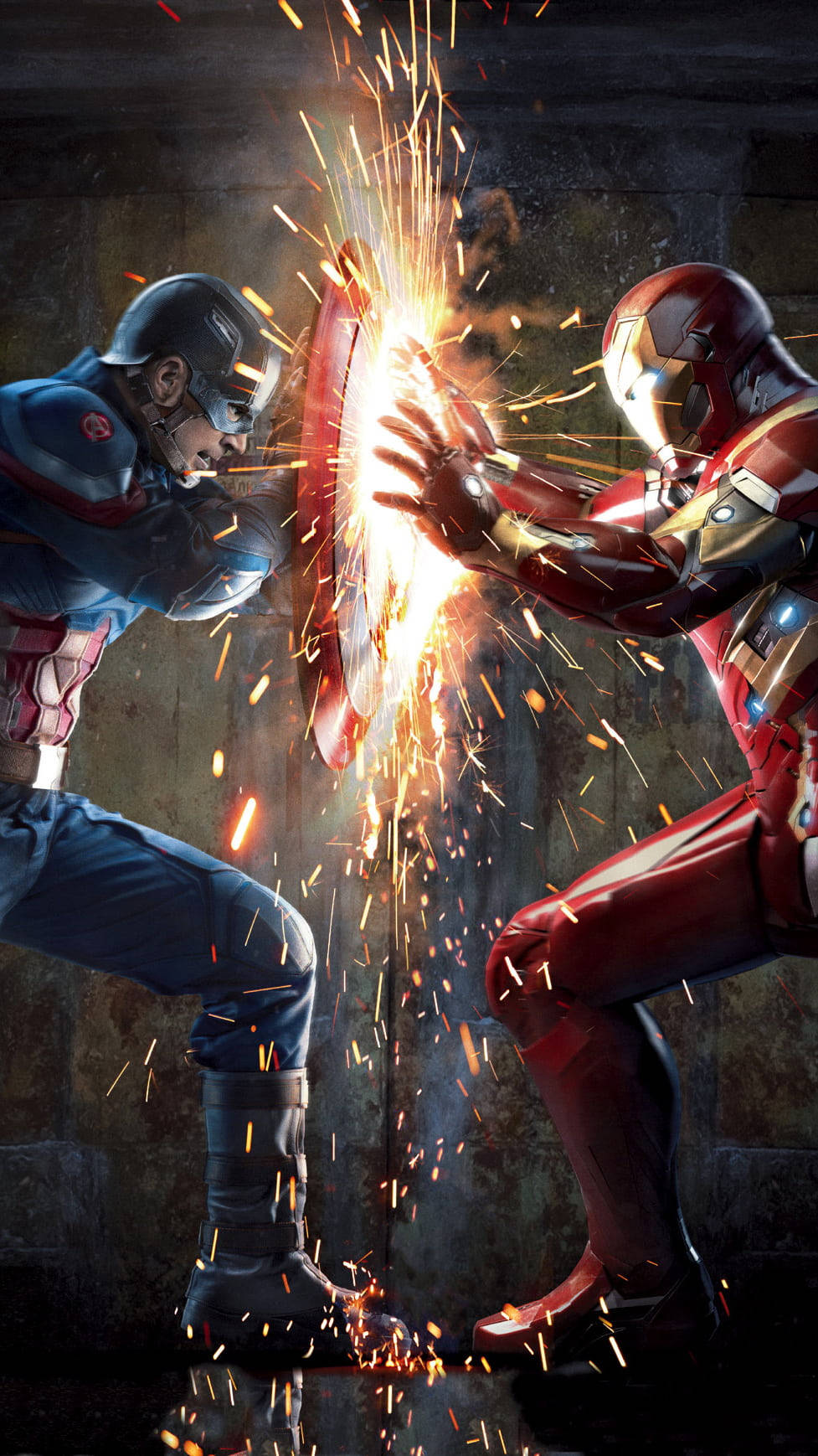 Capitán América vs Iron Man Vengador en 3D Fondos de pantalla