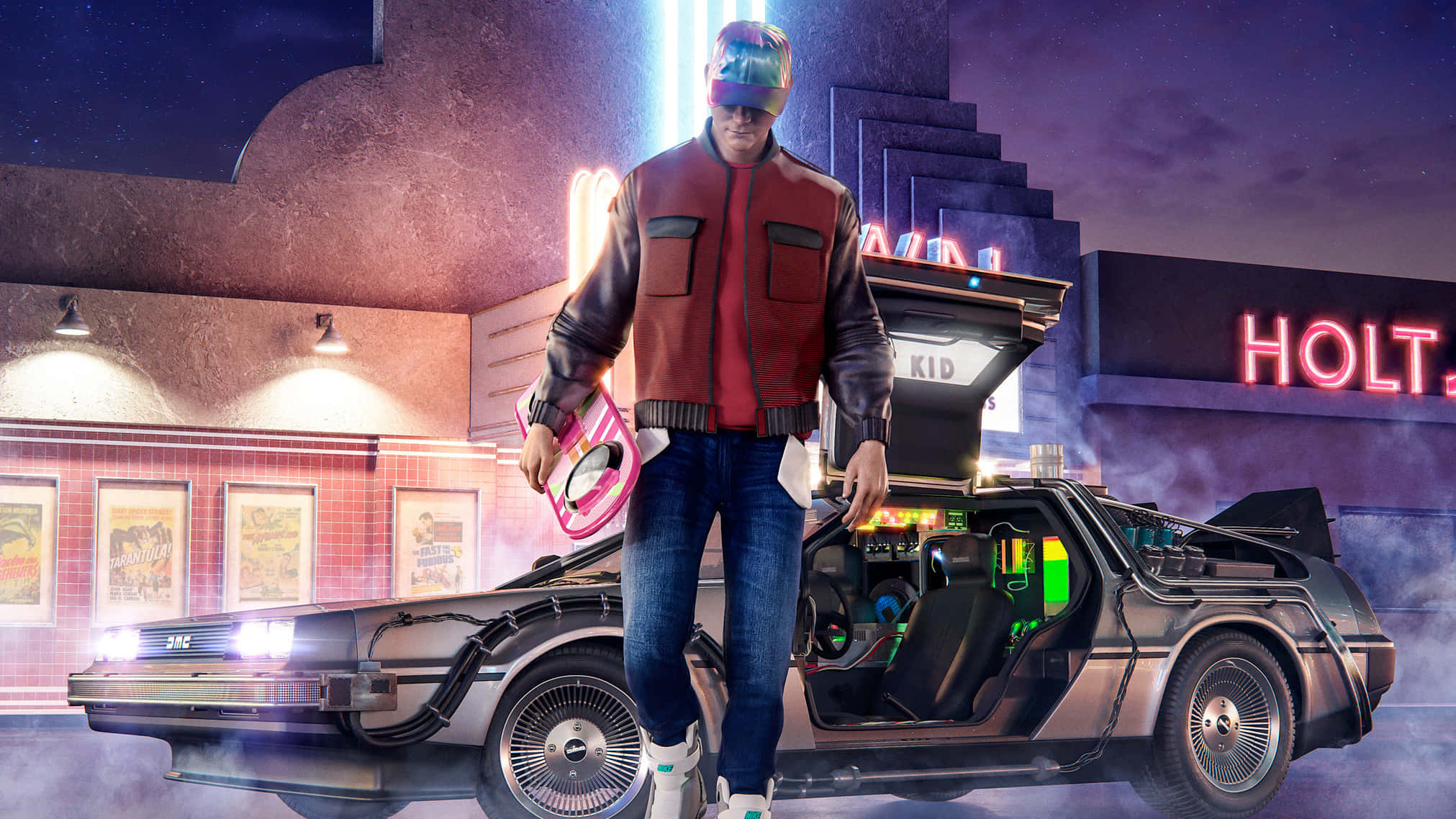 captura de pantalla del juego de autos de Volver al Futuro Fondos de pantalla