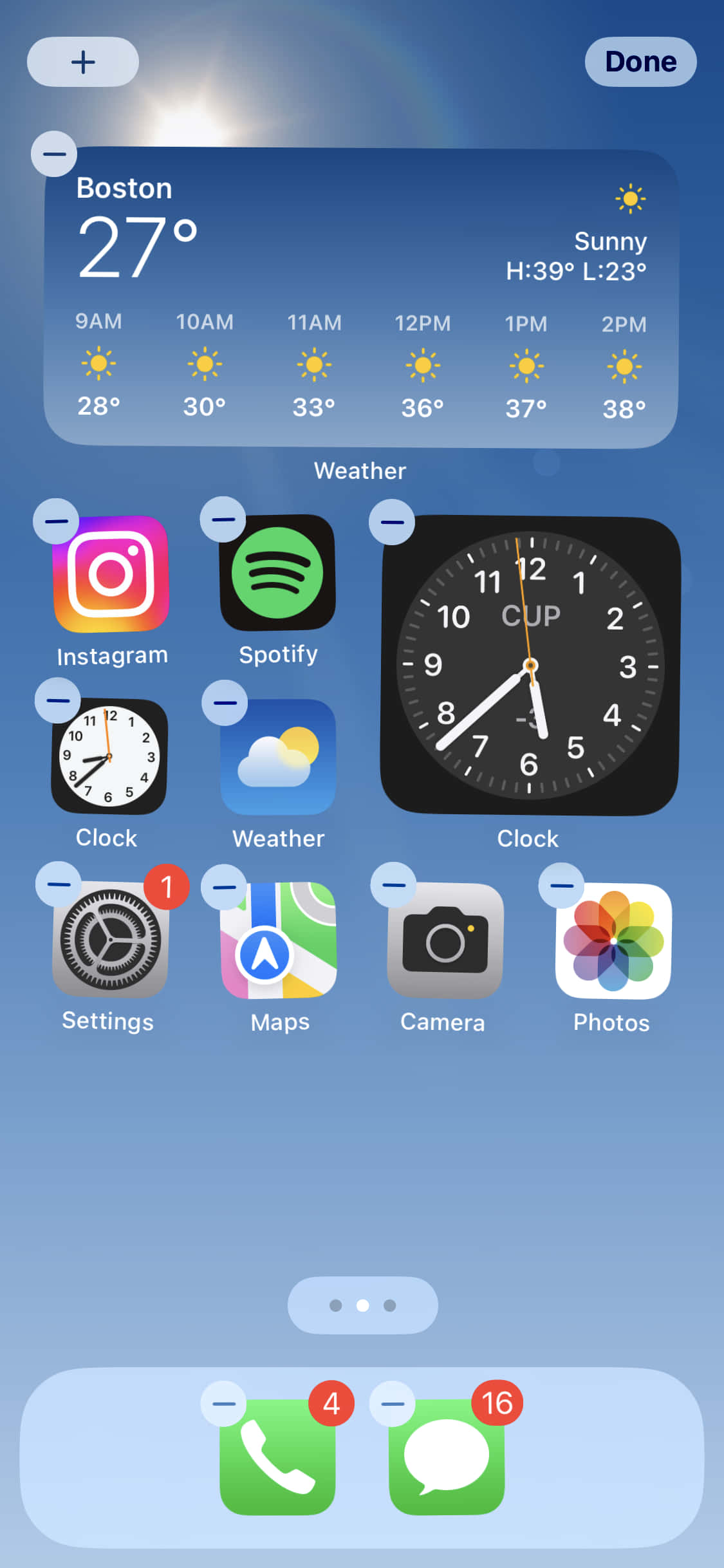 captura de pantalla del iPhone con un reloj y otros íconos Fondos de pantalla