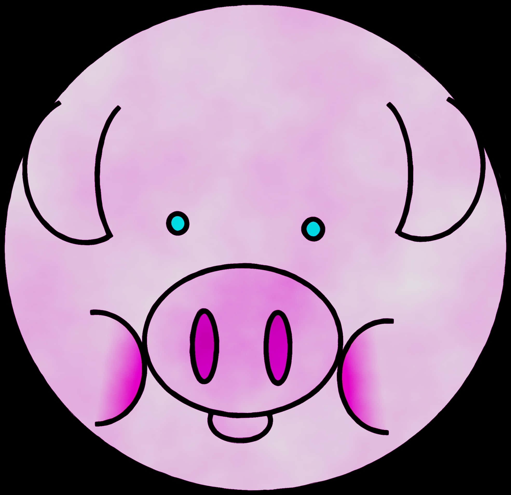 Cara de Cerdito Lindo de Dibujos Animados Fondos de pantalla