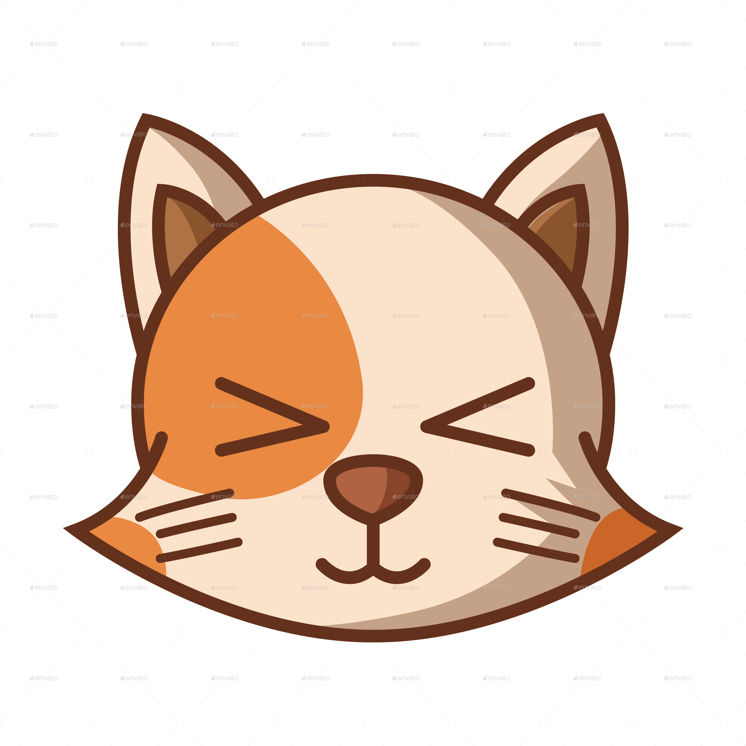 Cara de gato de caricatura durmiendo Fondos de pantalla