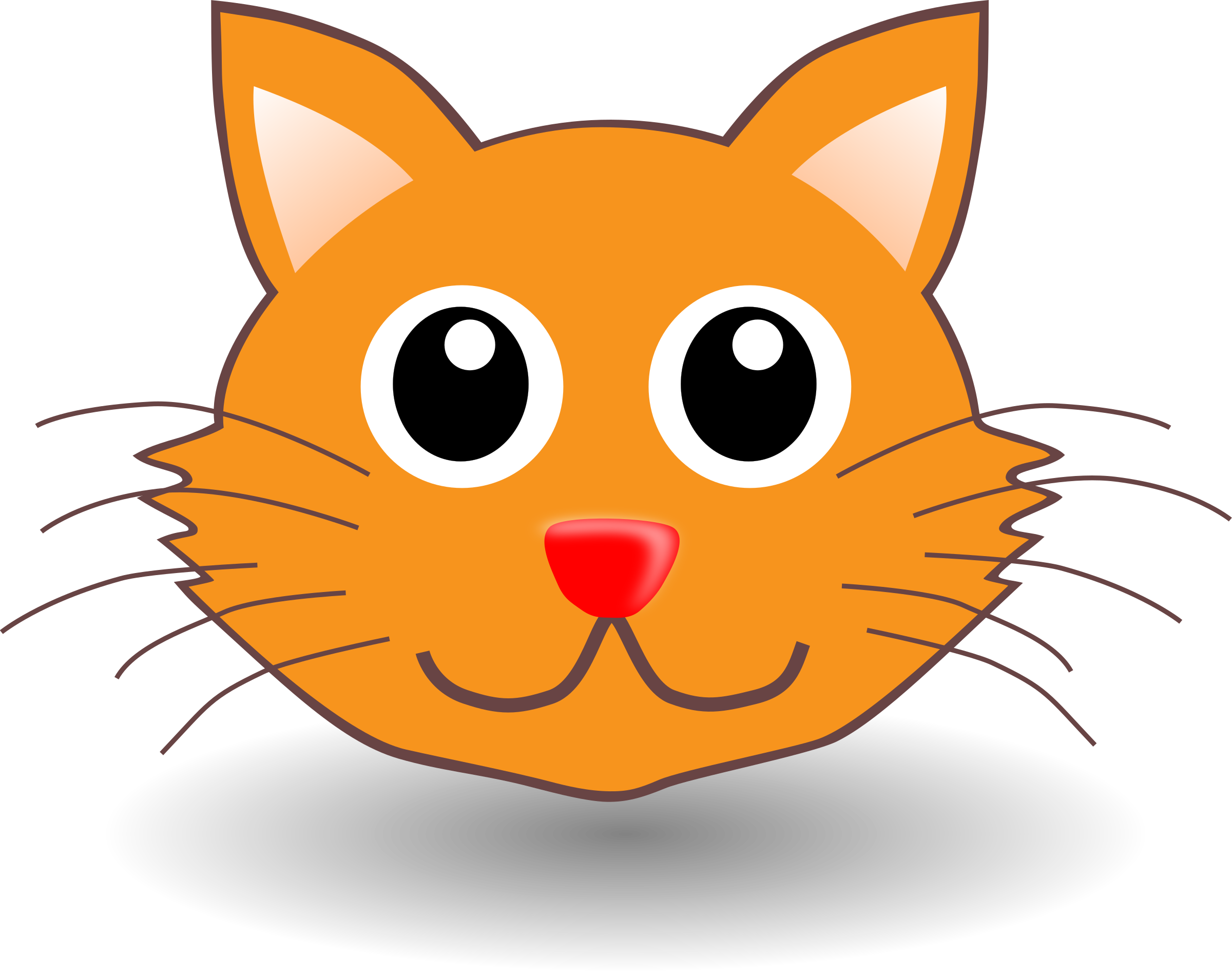 Cara de gato naranja de caricatura Fondos de pantalla