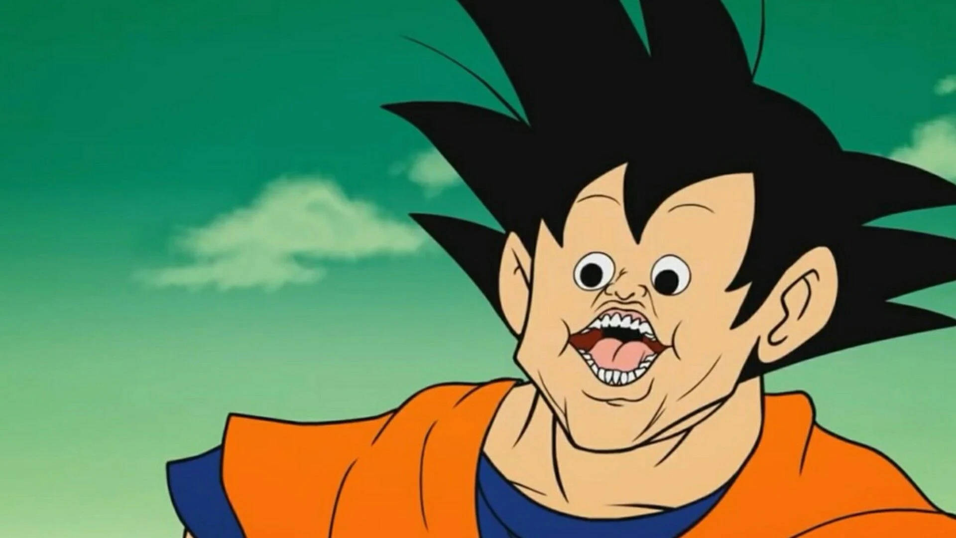 Cara de Meme Divertida de Goku de Anime Fondos de pantalla