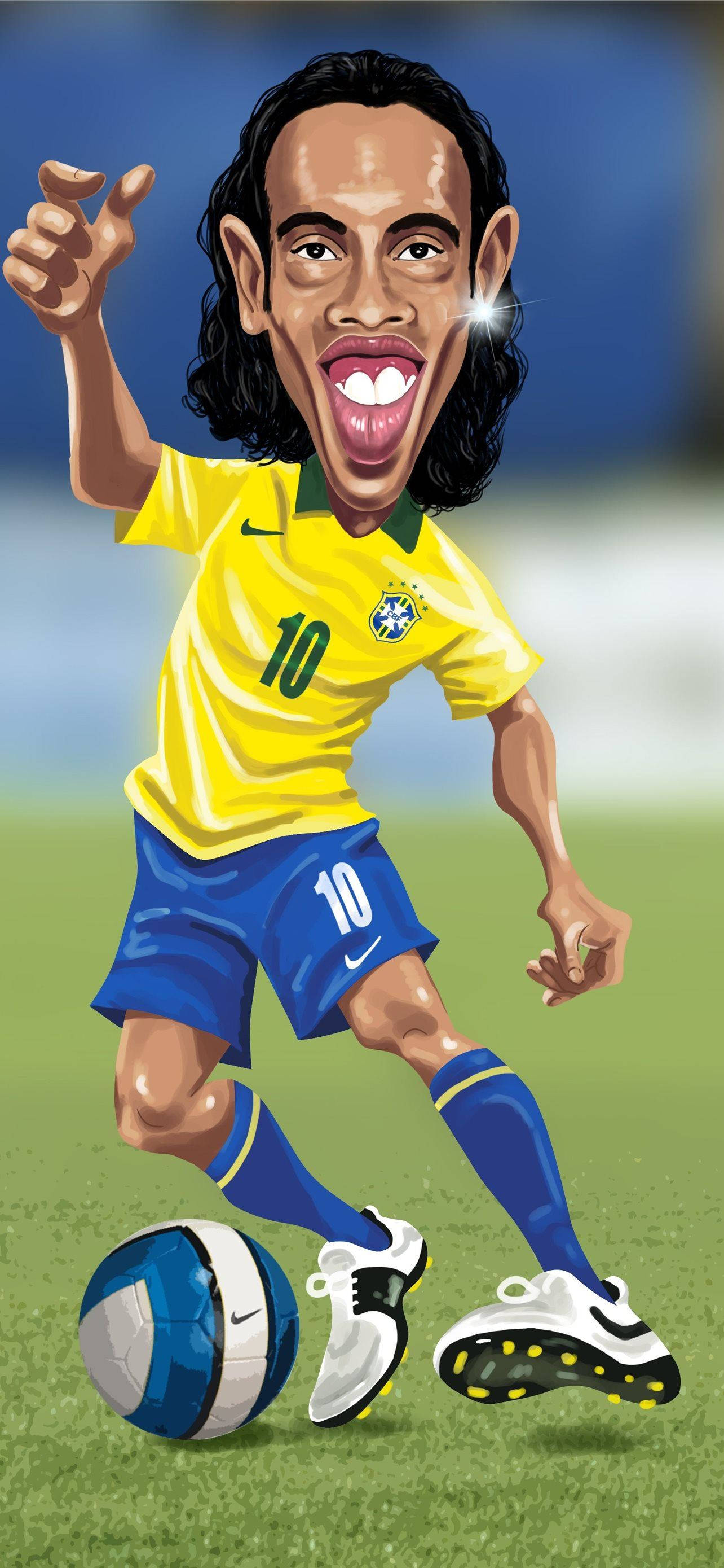 Caricatura Divertida de Ronaldinho Fondos de pantalla