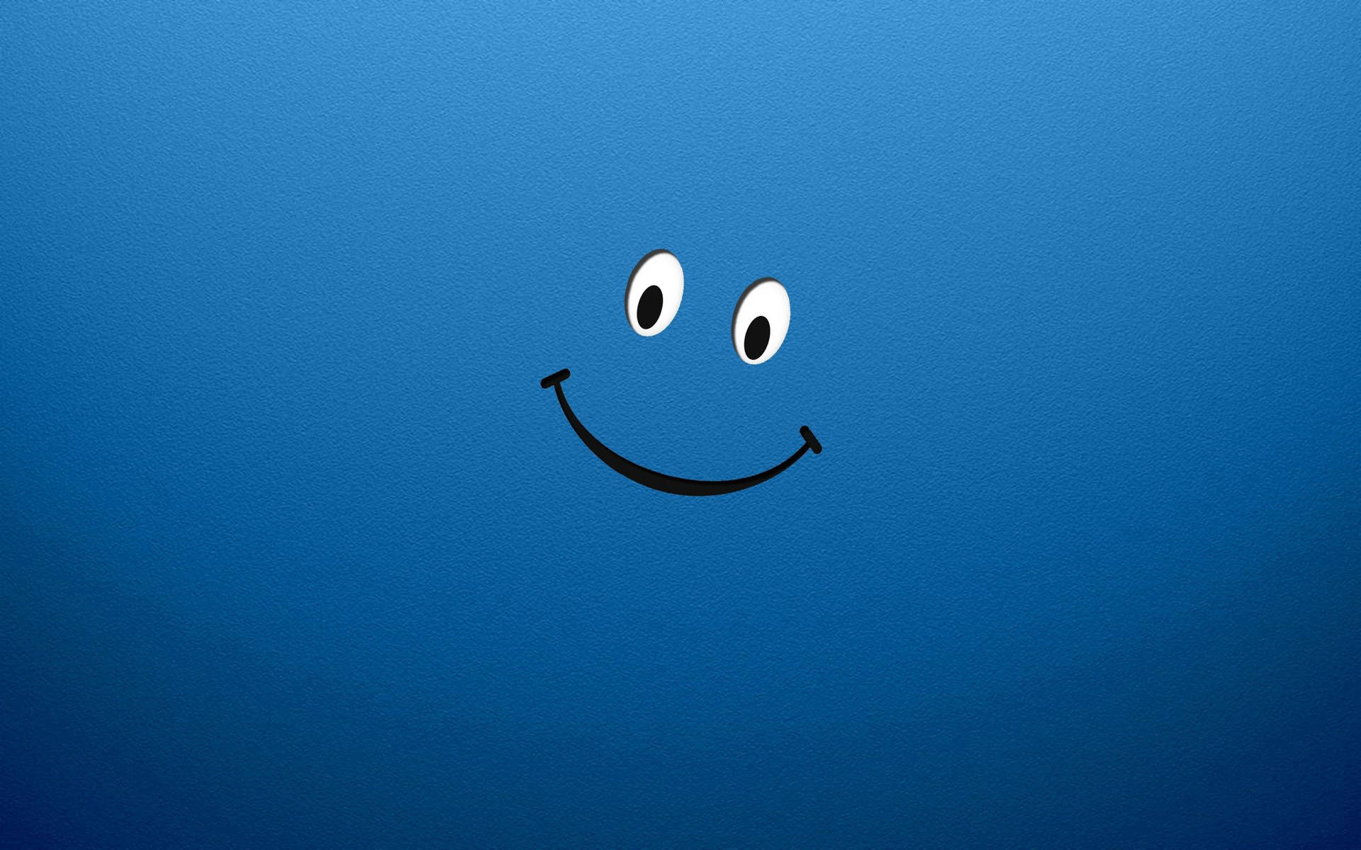 Dibujo de una sonrisa sobre un fondo degradado azul.
