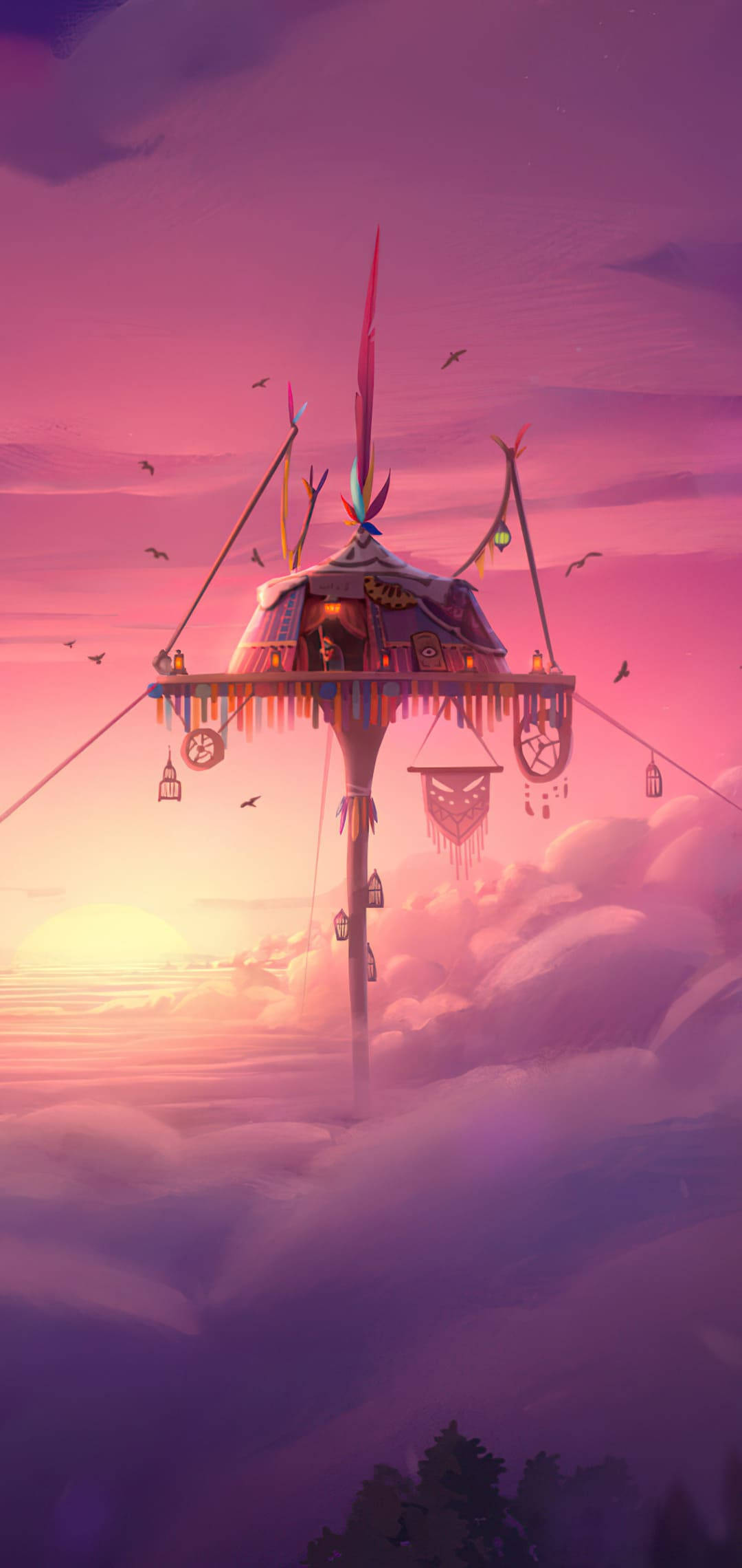 Carpa Estética en el Cielo para iPhone Fondos de pantalla