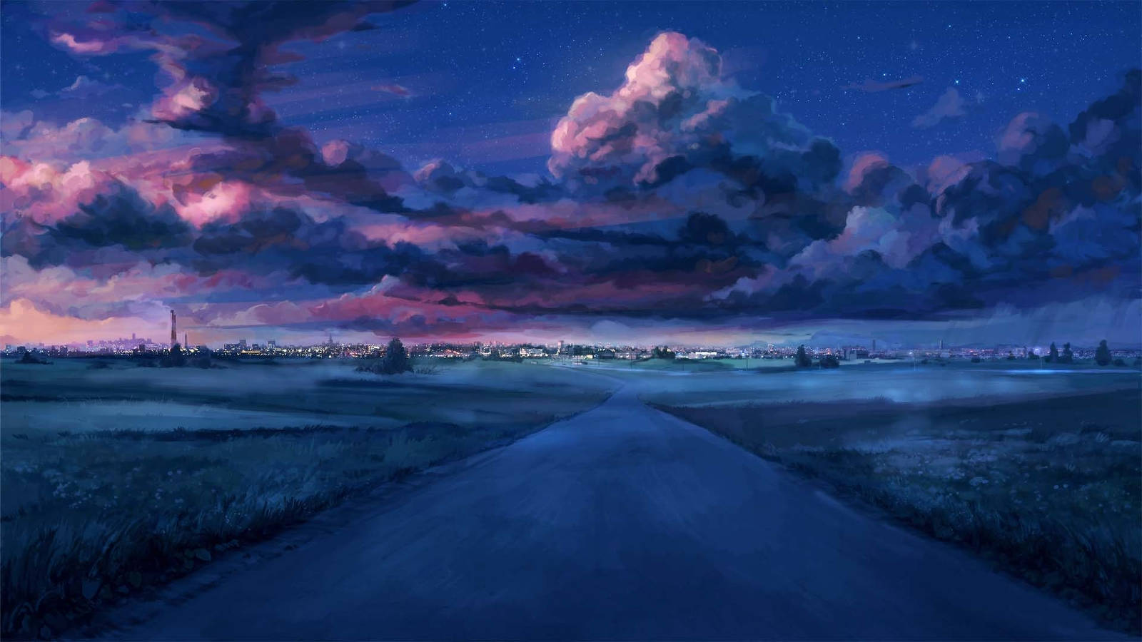 Carretera Ilustrada Full HD 1600x900 Fondos de pantalla