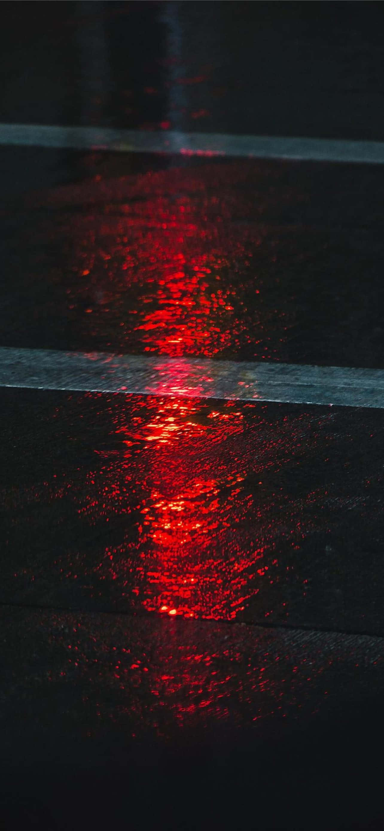 Carretera Mojada Fondo Rojo Estético Fondos de pantalla