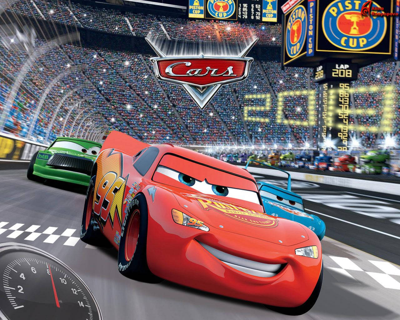 Cars: Rayo McQueen en una carrera Fondos de pantalla