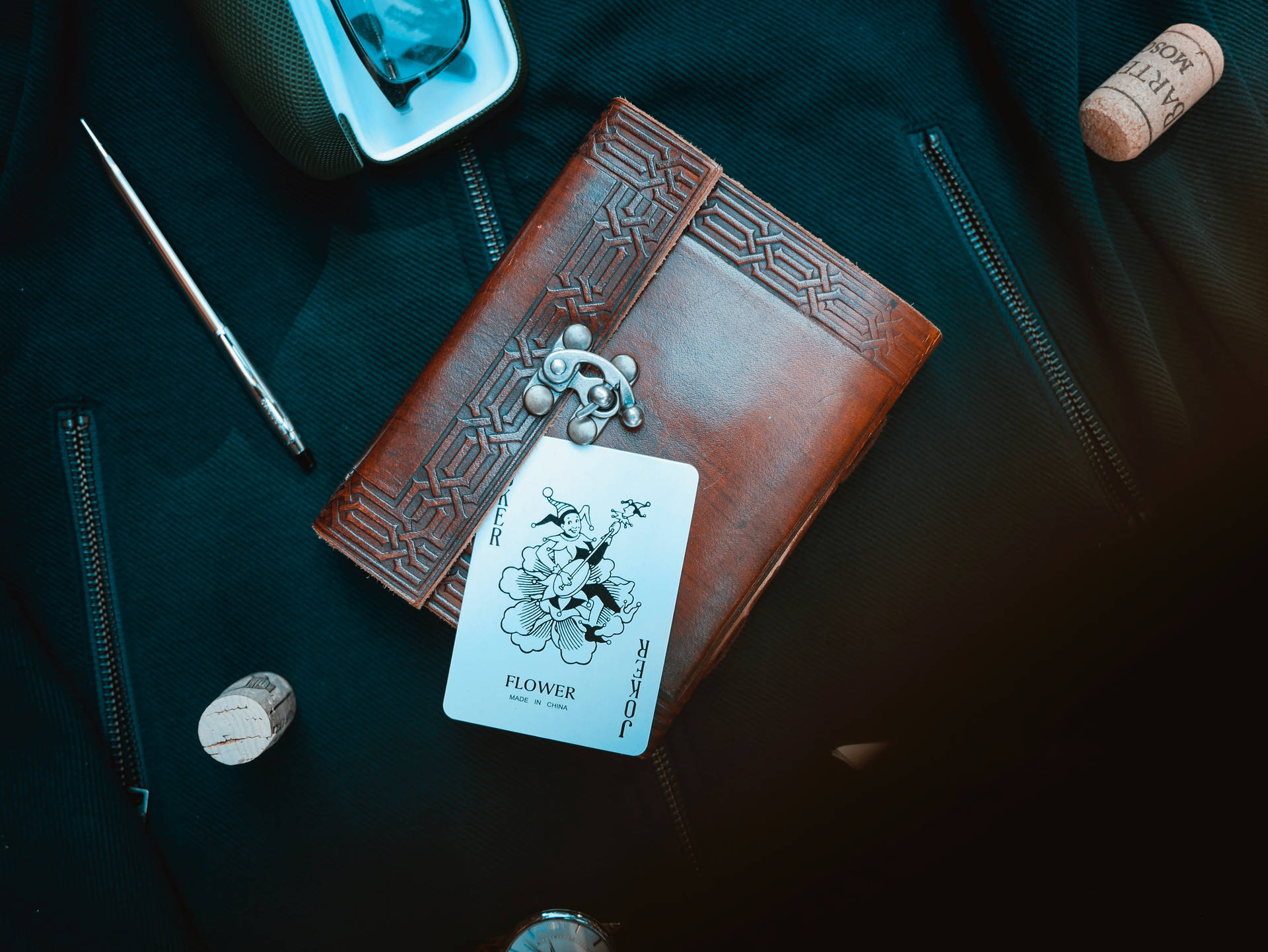 Fondo de pantalla de Carta de Joker y Cartera