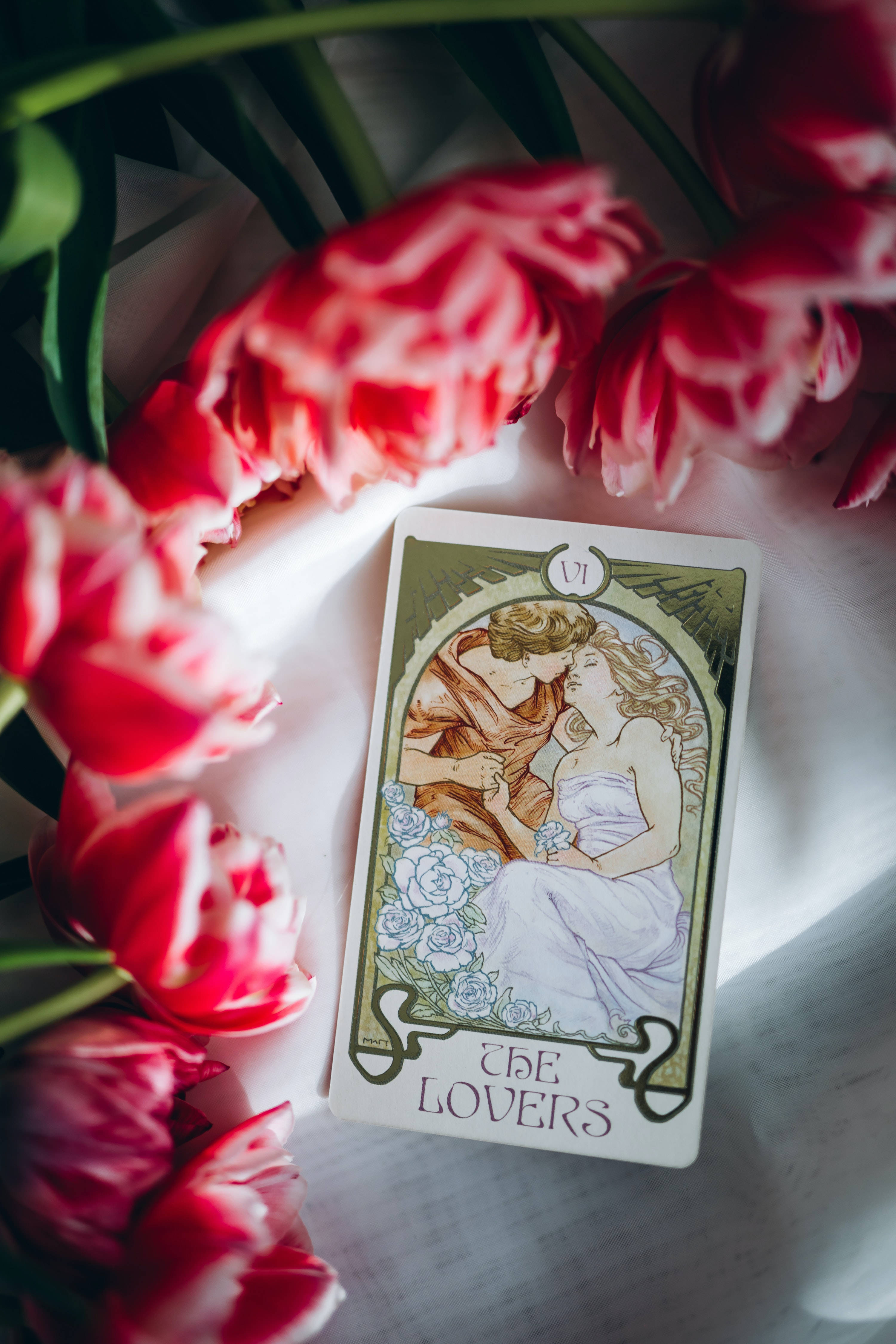 Carta del Tarot de Los Enamorados Fondos de pantalla