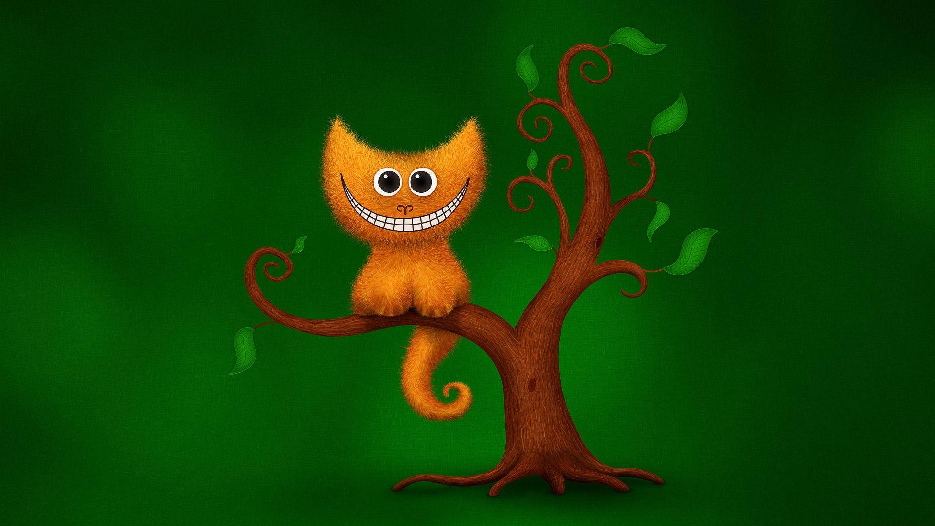 Cartoons Gatito Cheshire Fondos de pantalla