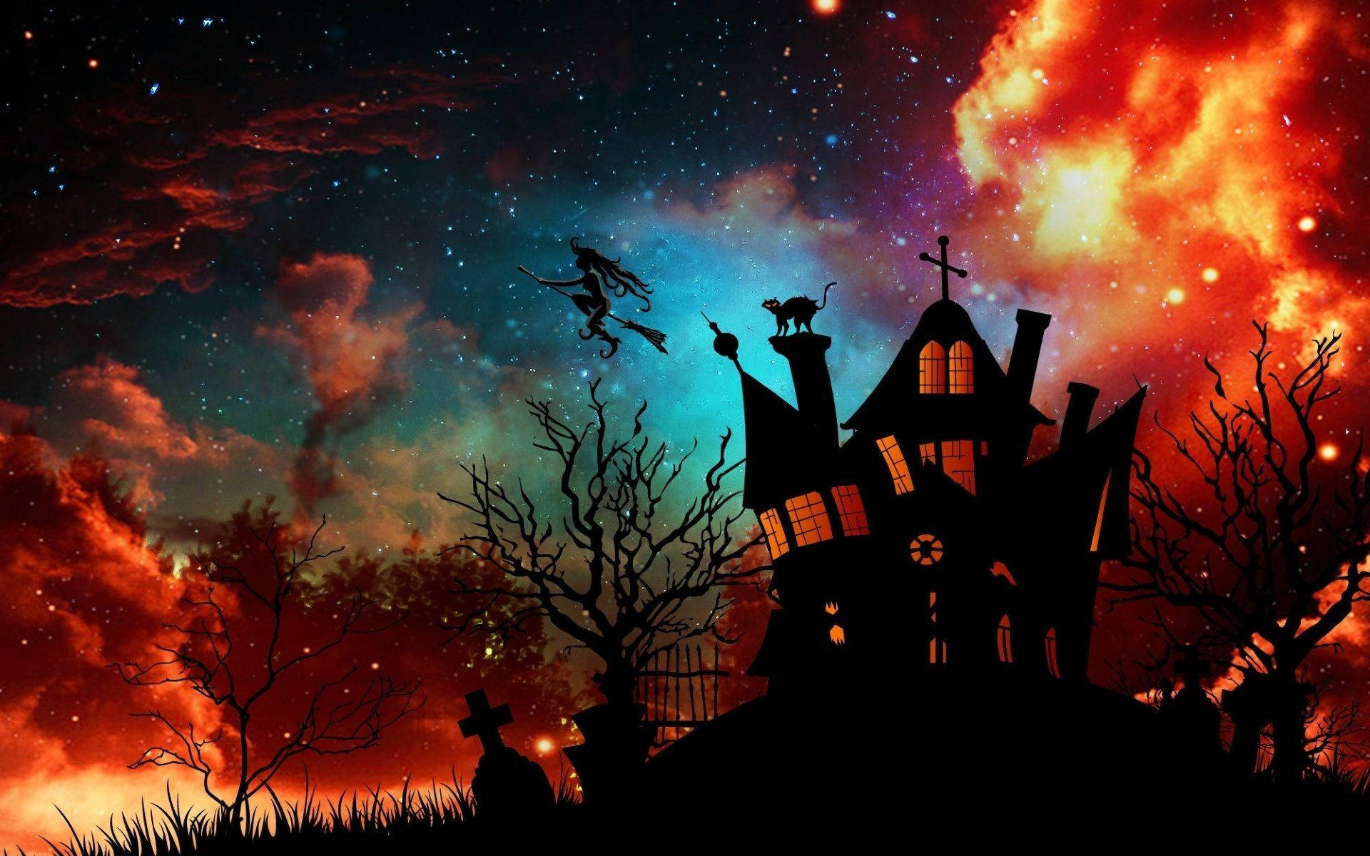 Casa de Bruja Halloween Estética Linda Fondos de pantalla