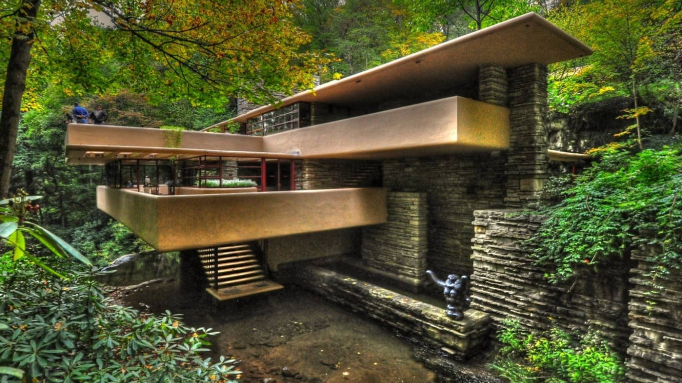 Casa de la Cascada en Estados Unidos Fondos de pantalla