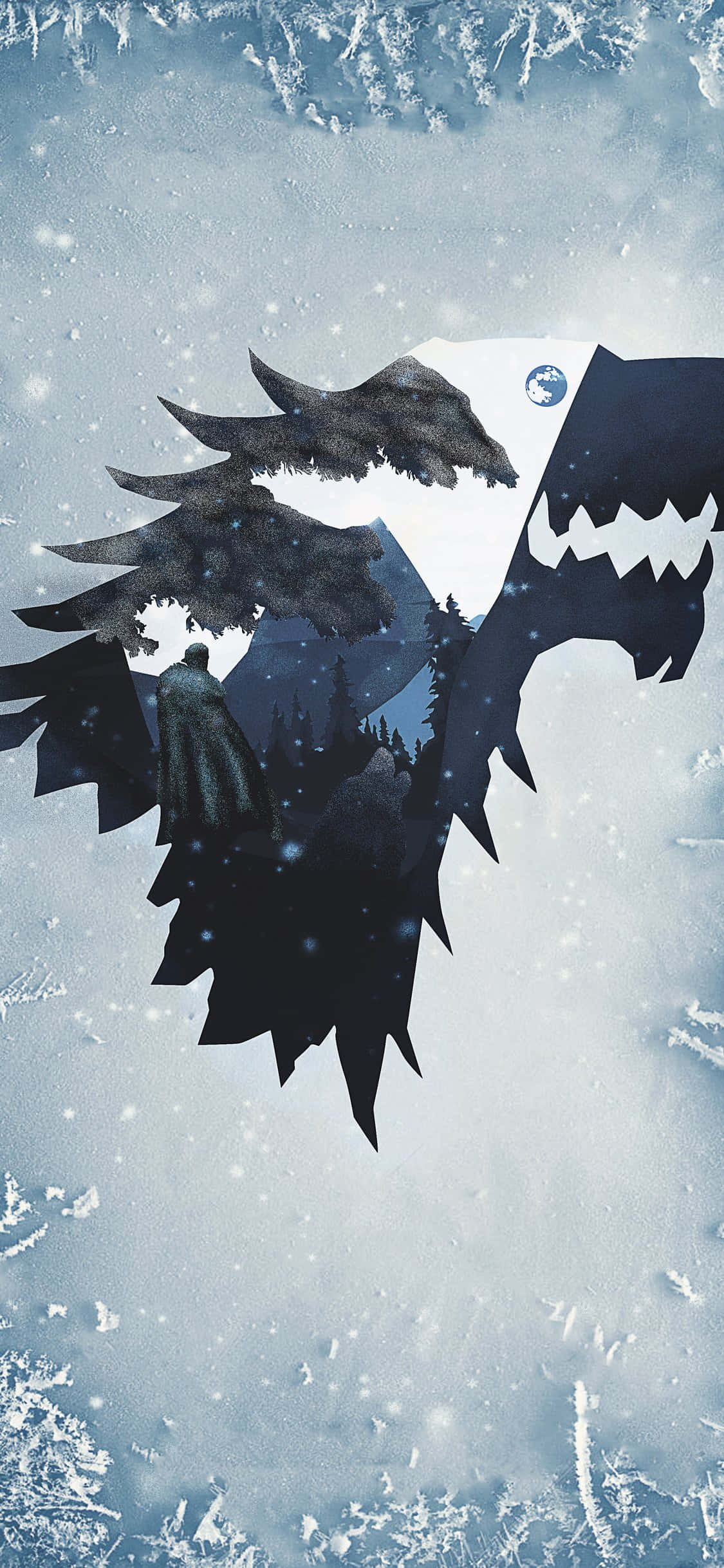 Casa Stark Lobo Azul Teléfono Fondos de pantalla