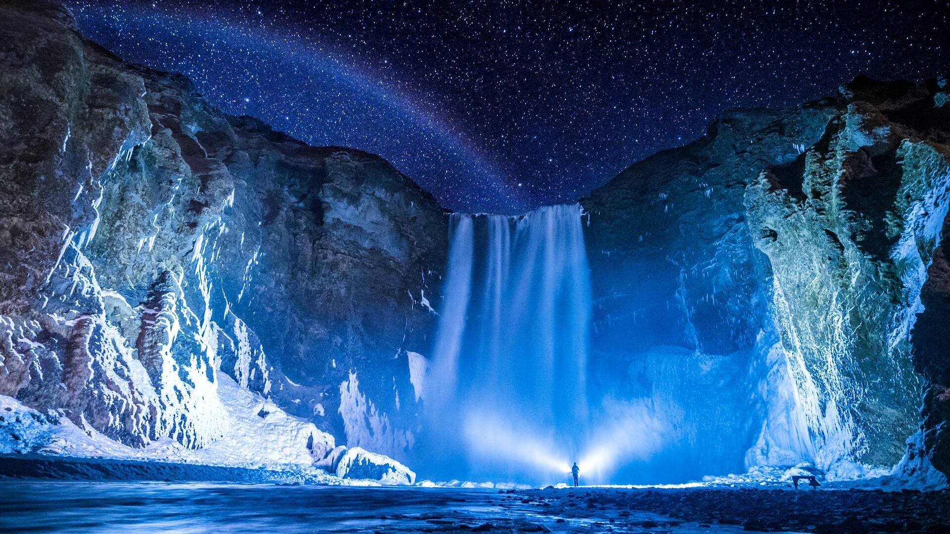 Cascada Skógafoss en HD 1920x1080 Fondos de pantalla