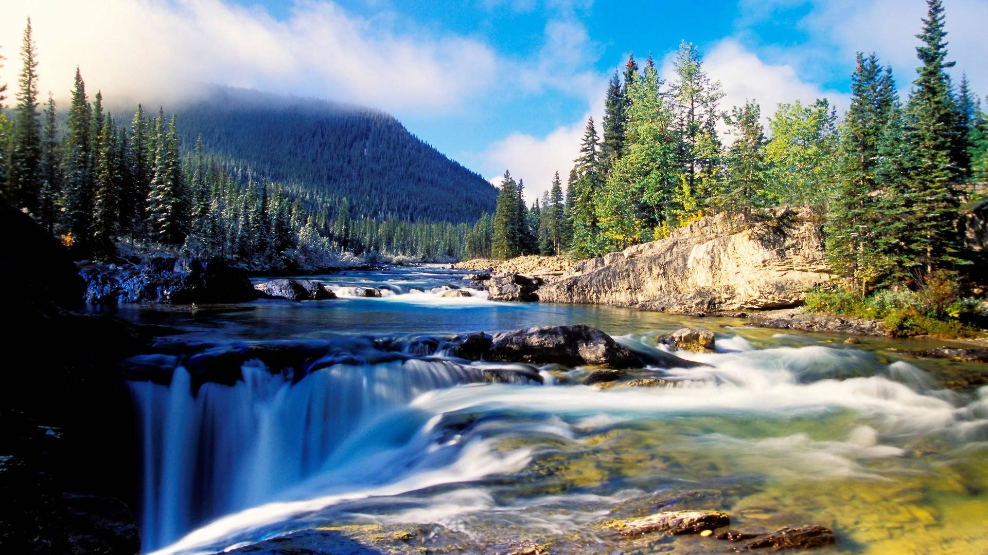Cascadas de paisaje HD bajo el río Fondos de pantalla