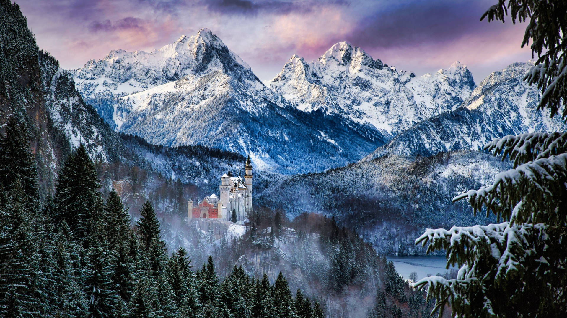 Castillo en Invierno Estético Fondos de pantalla