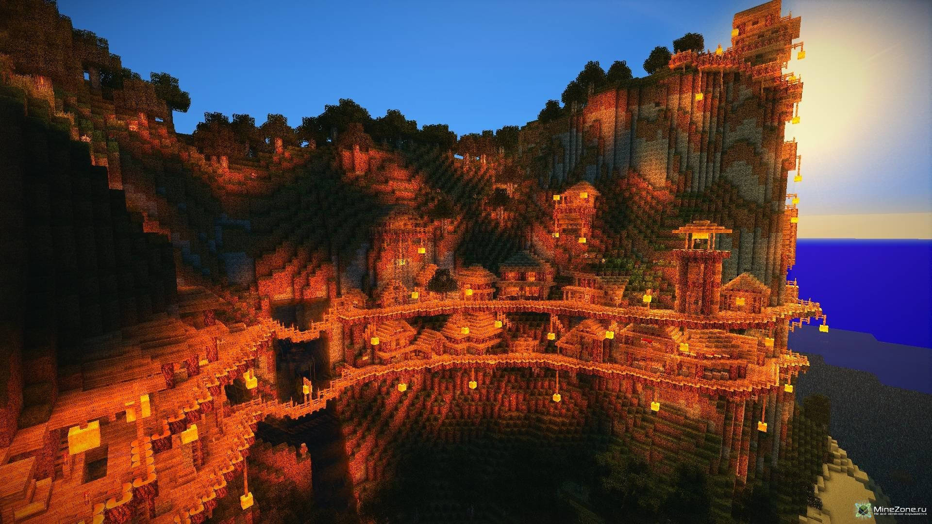 Castillo Marrón Estético de Minecraft Fondos de pantalla