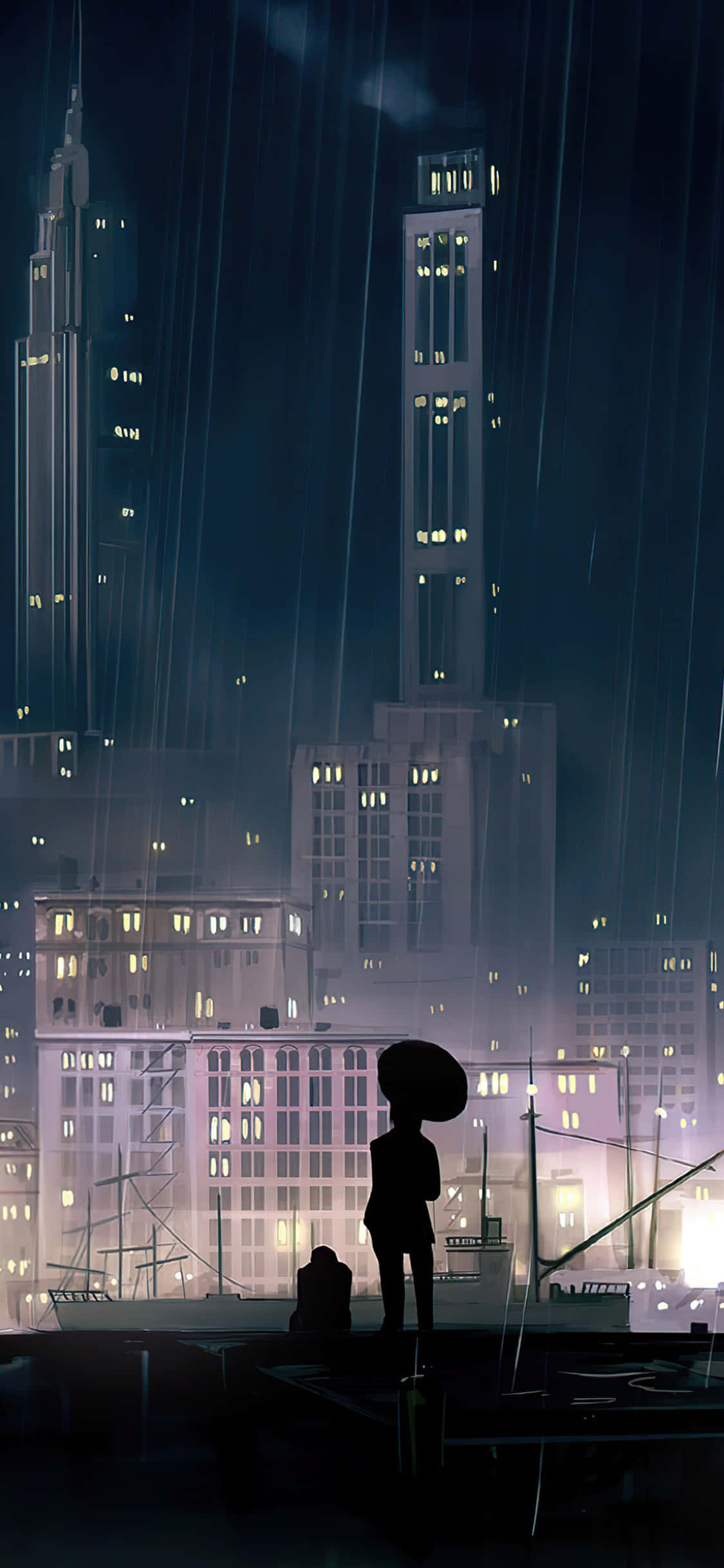 Cautivador paisaje urbano anime al atardecer Fondos de pantalla