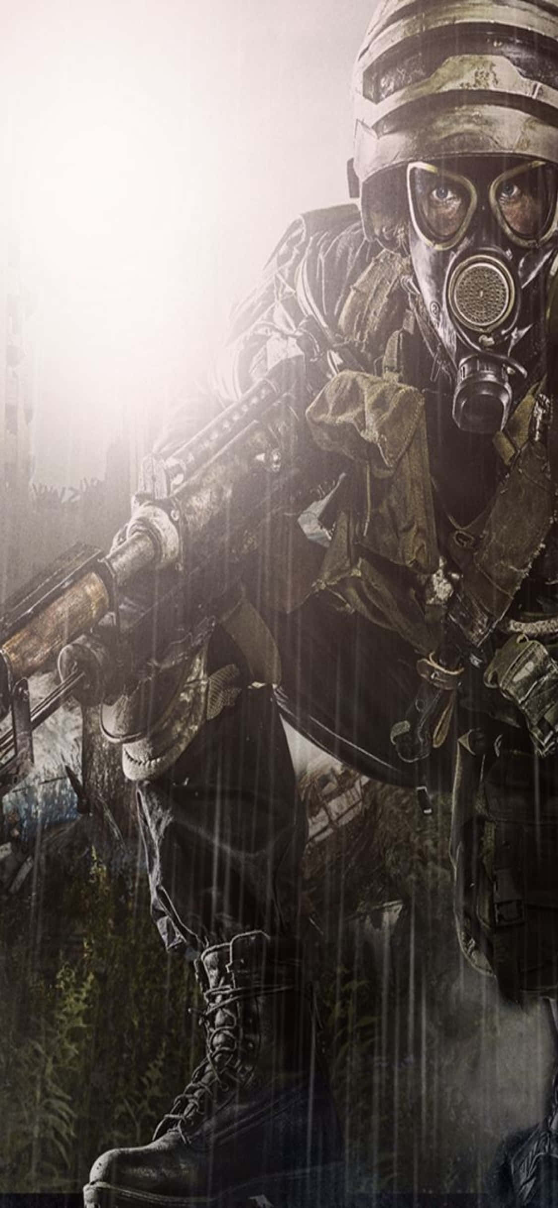 Cazando en un día lluvioso Fondo de Metro Last Light para iPhone X Fondos de pantalla