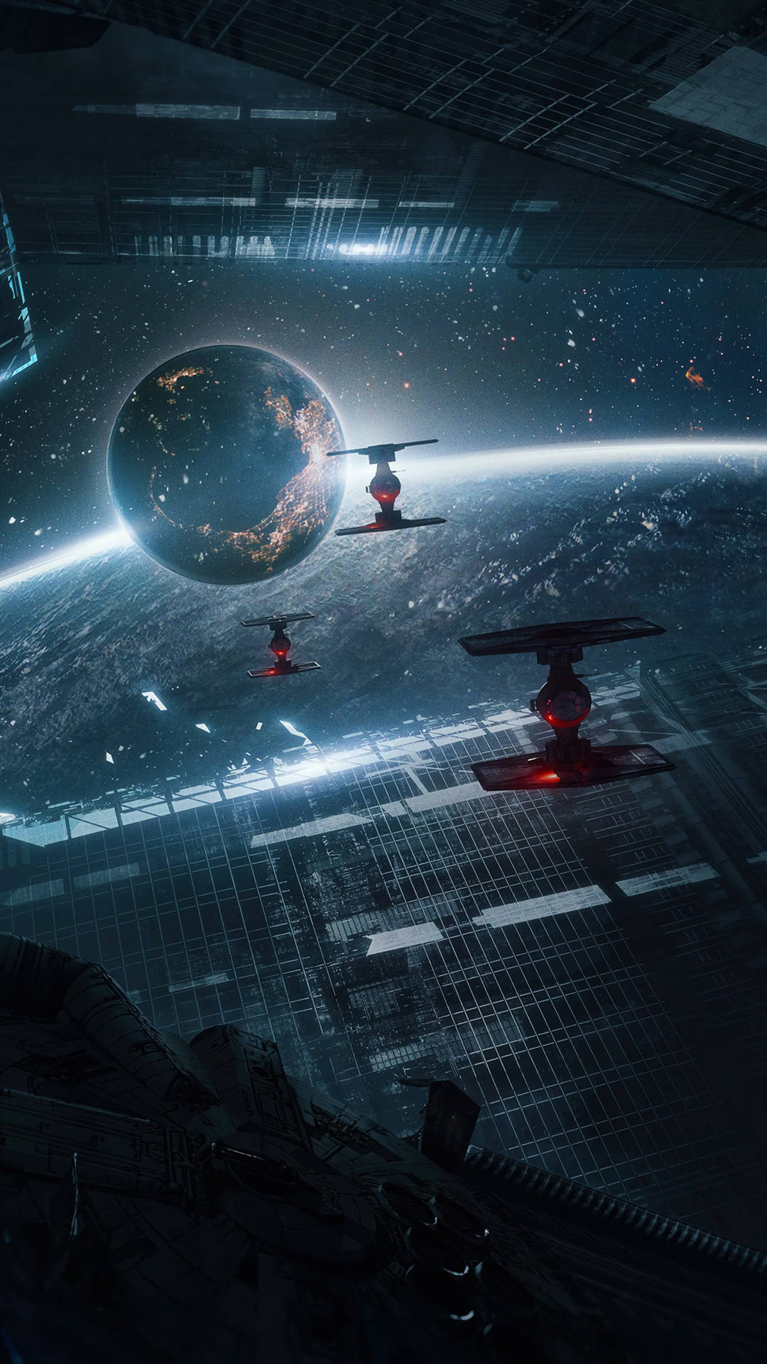 Cazas TIE Espacio 4k Teléfono