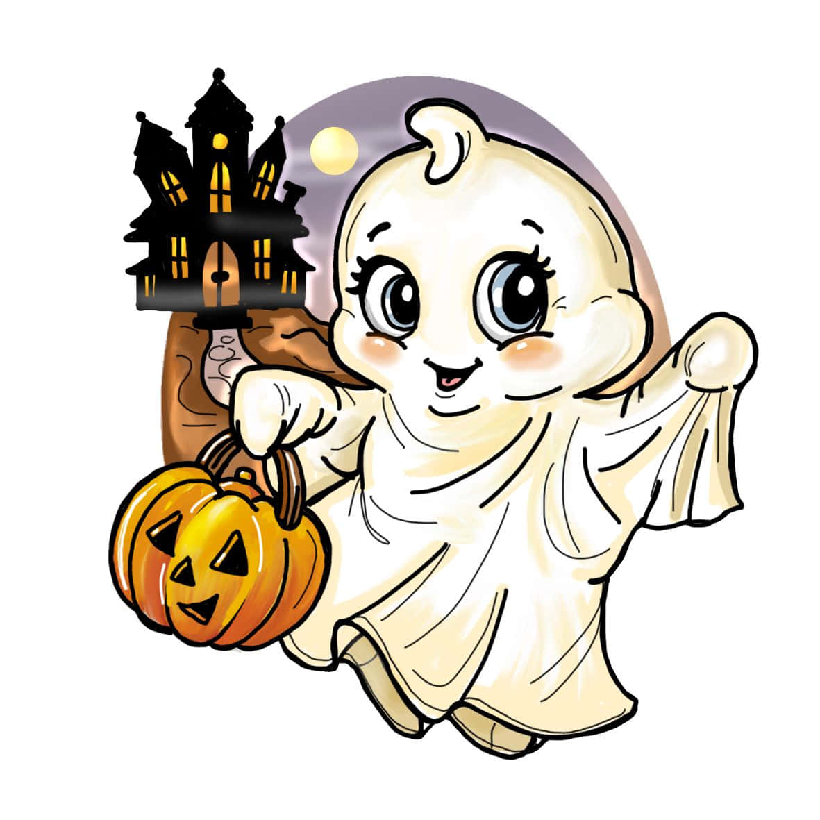 Celebra Halloween con adorables monstruos caricaturescos Fondos de pantalla