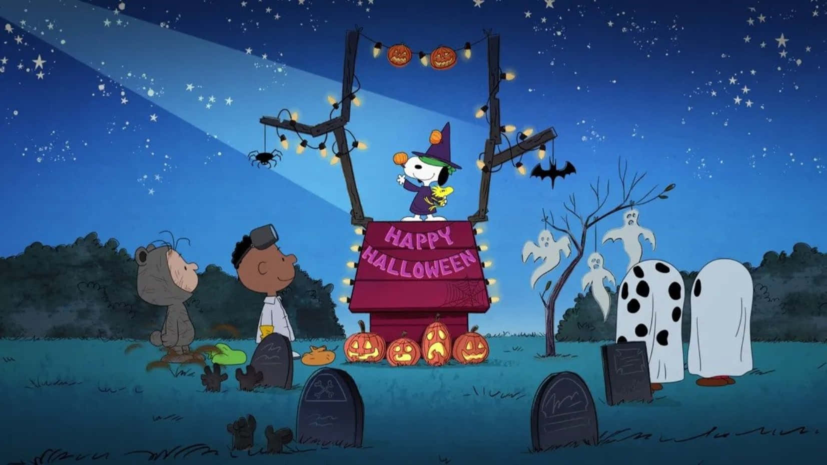 Celebra Halloween con Charlie Brown Fondos de pantalla
