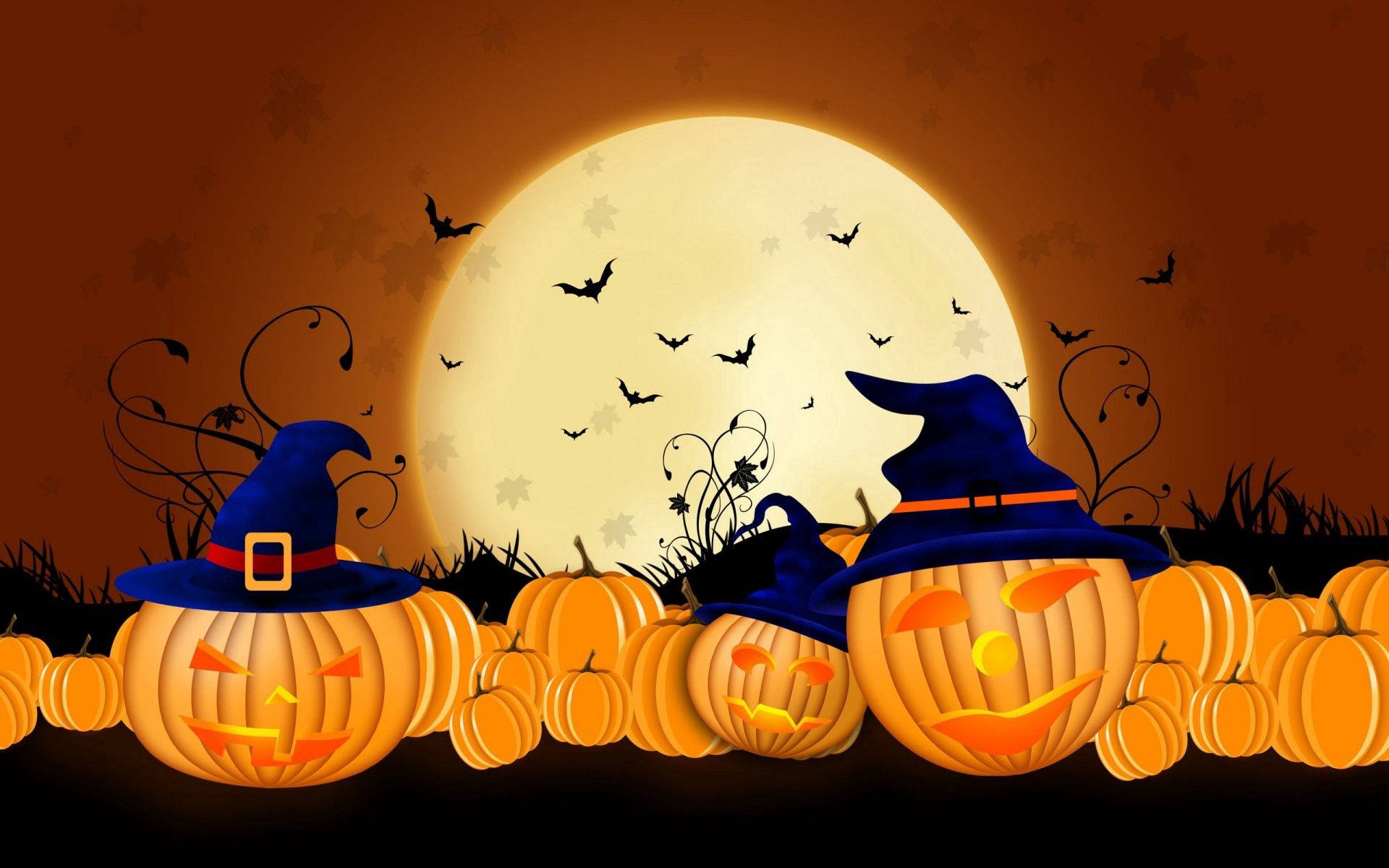 ¡Celebra la Magia de Halloween con Calabazas Coloridas! Fondos de pantalla