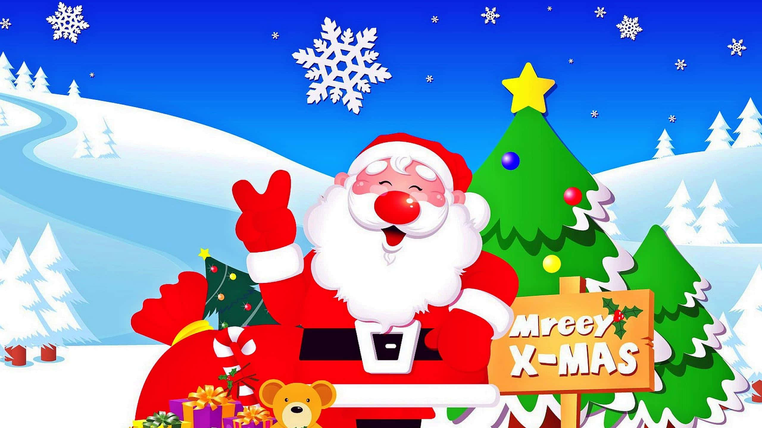 ¡Celebra la temporada navideña con este lindo fondo de Navidad! Fondos de pantalla