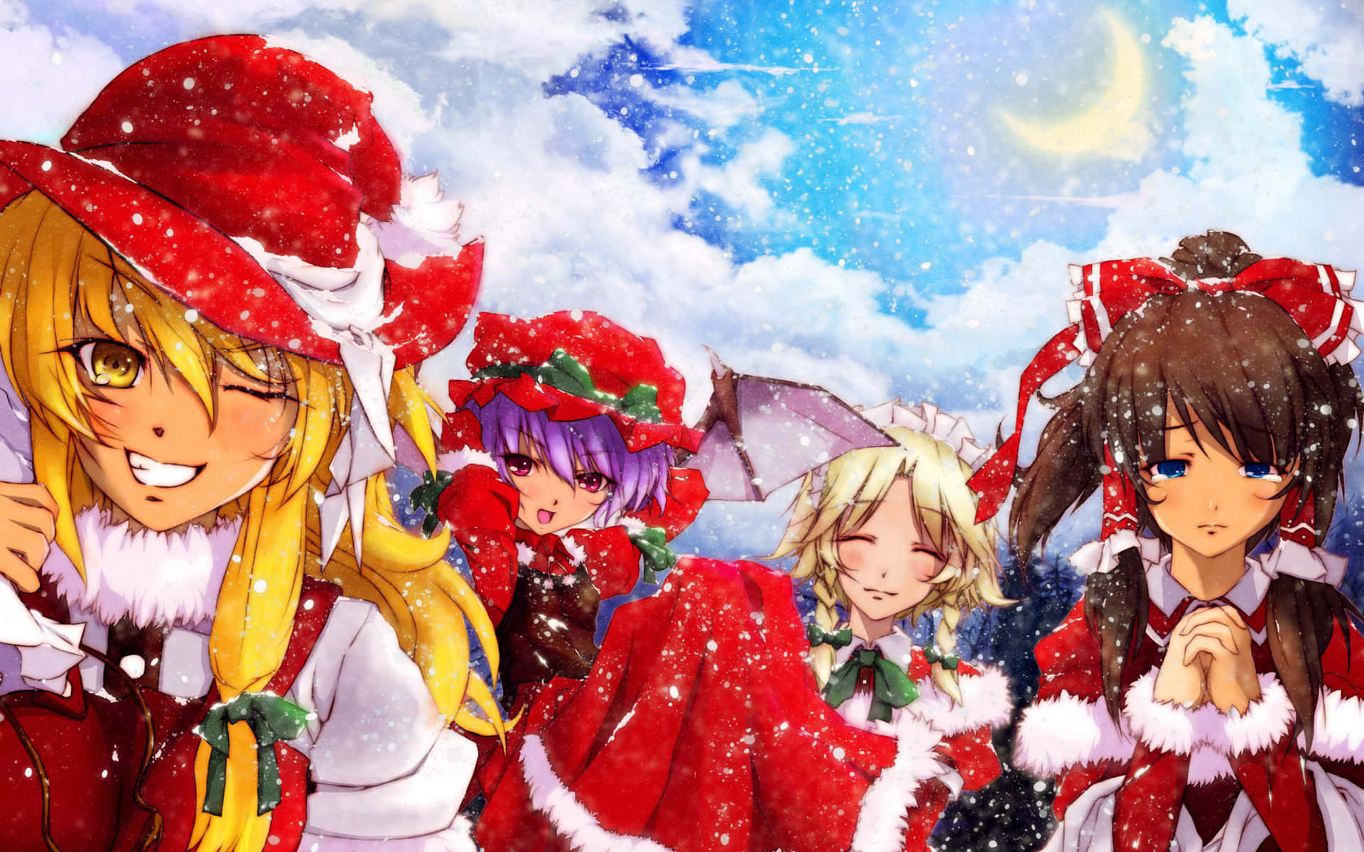 ¡Celebra las fiestas con este fondo navideño de Anime! Fondos de pantalla