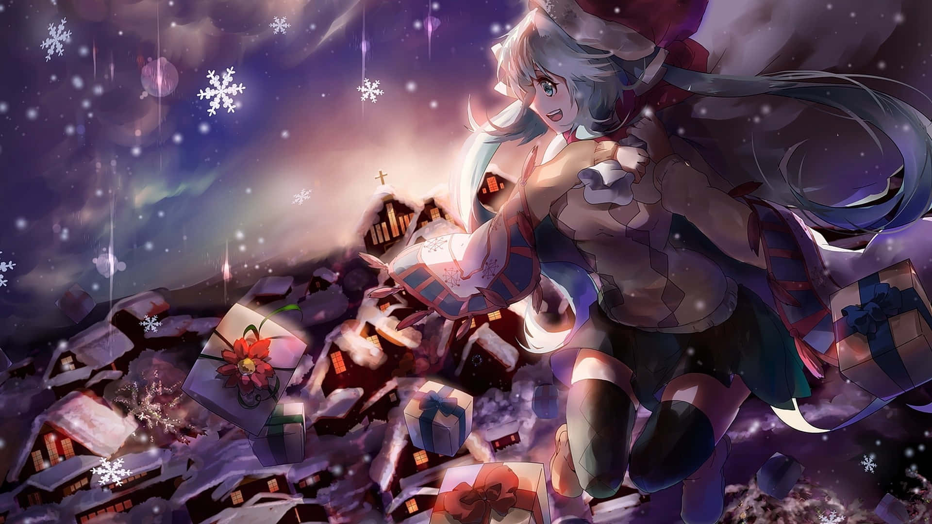 Celebra las Fiestas con una Navidad Anime Fondos de pantalla