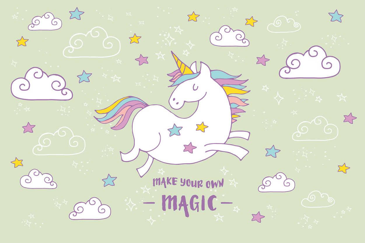 ¡Celebra tu magia con este divertido y colorido unicornio! Fondos de pantalla